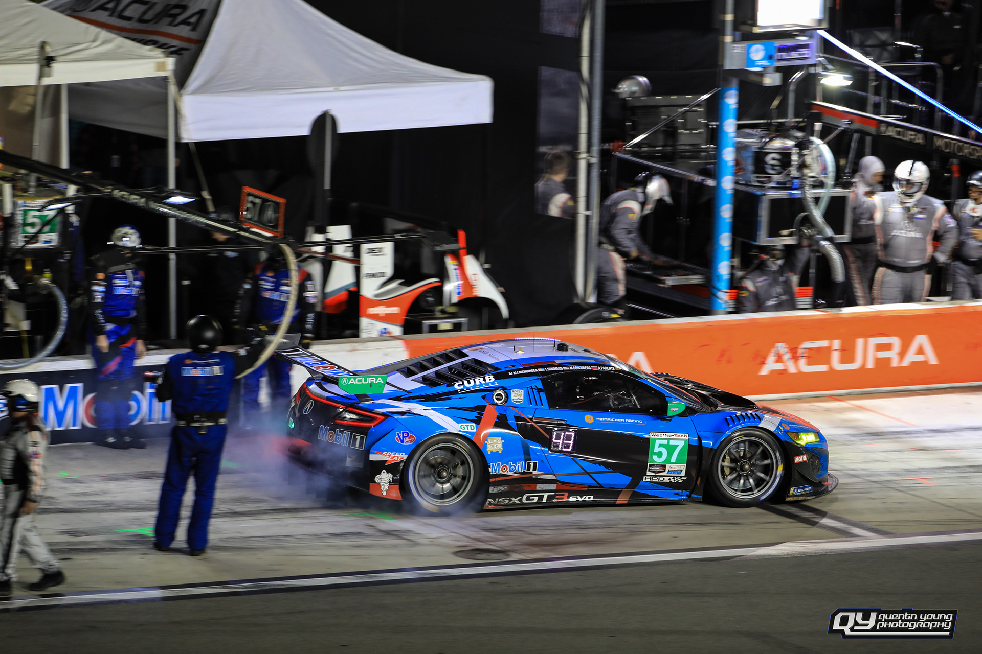 #57 Heinricher Racing with MSR Curb-Agajanian Acura NSX GT3 Evo.