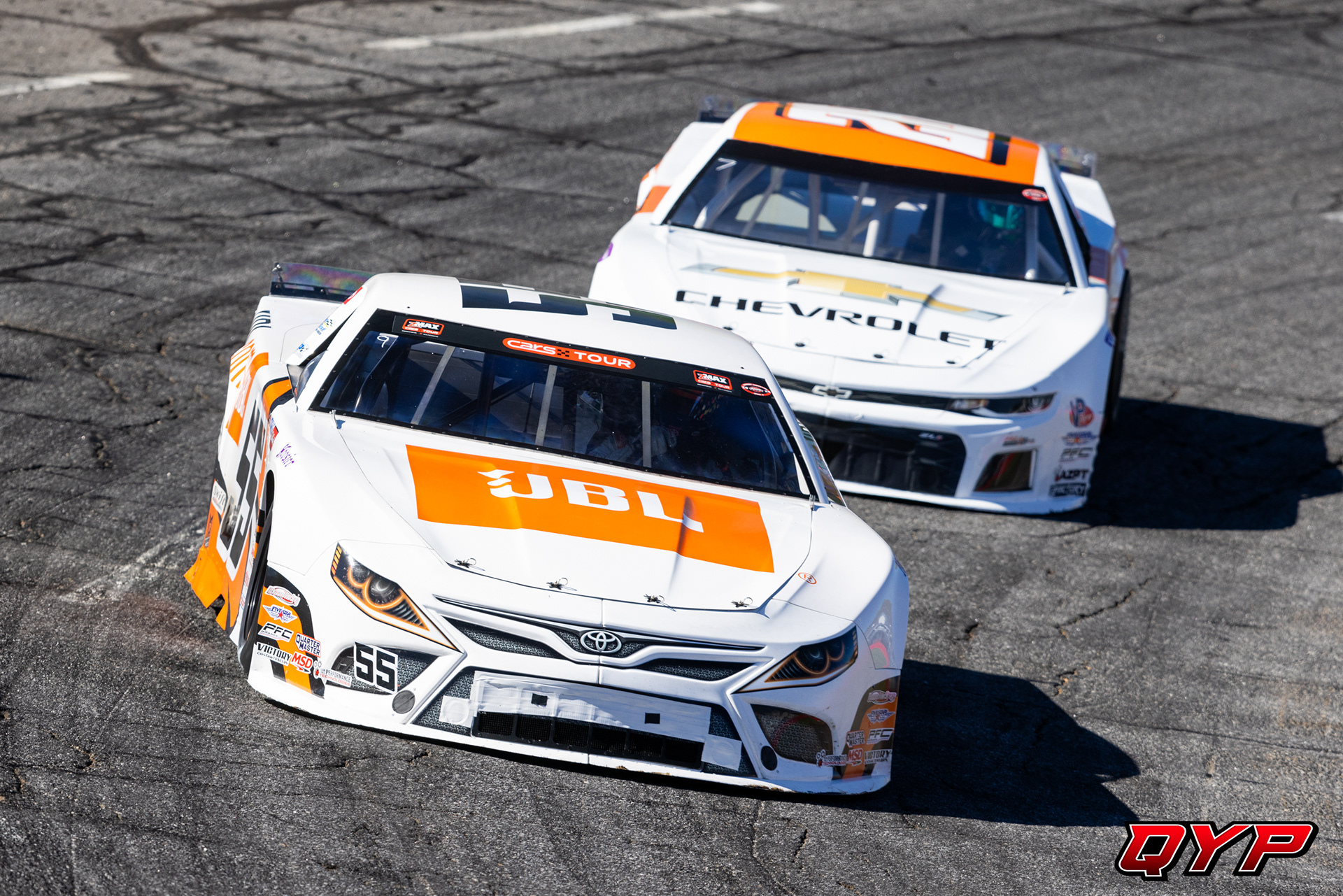 #55 Gio Ruggerio. #28 Connor Zilisch. Hickory Motor Speedway CARS Tour. 4/6/24