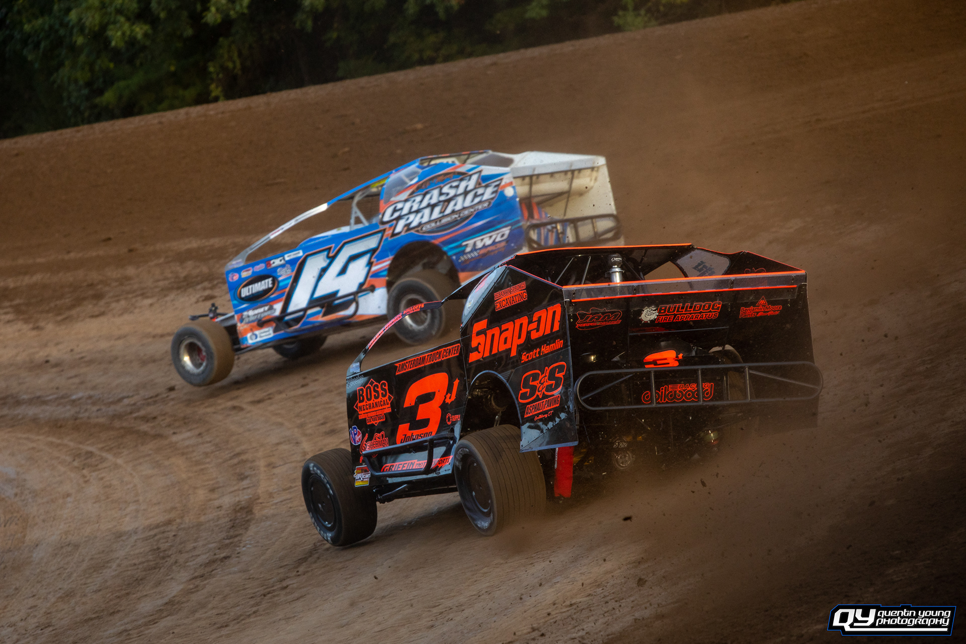 #3J Marc Johnson. #14 CG Morey. Albany-Saratoga Speedway SDS. 9/25/21