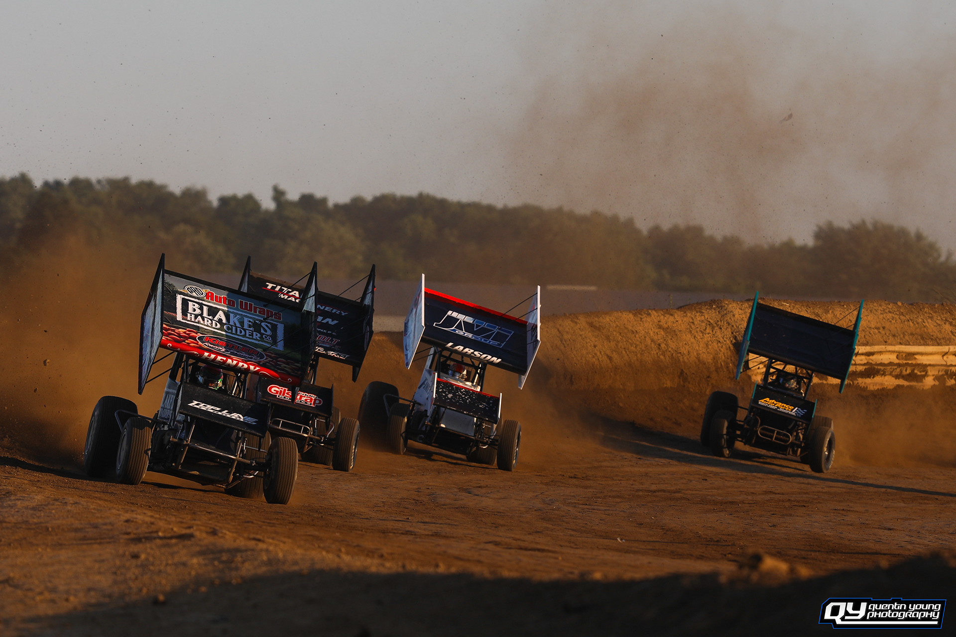 #4 Cap Henry. #55 Hunter Schuerenberg. #57 Kyle Larson. #22 Brandon Spithaler. Wayne County Speedway ASCoC. 6/14/21