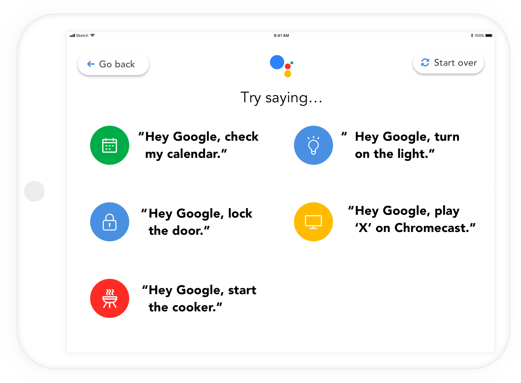 Actions Screen Prototype | Credit: Braylan Gray, Sr Interaction Designer