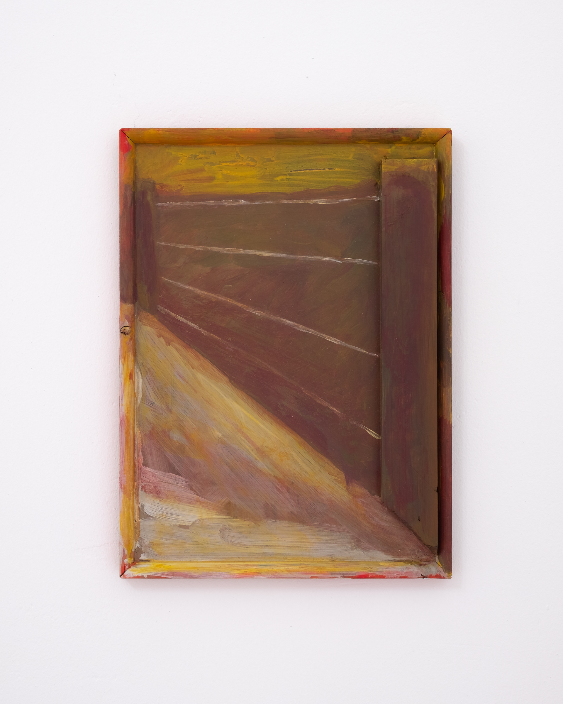 "A Fence", 26 x 19.5 cm, acrylic on board, 2023