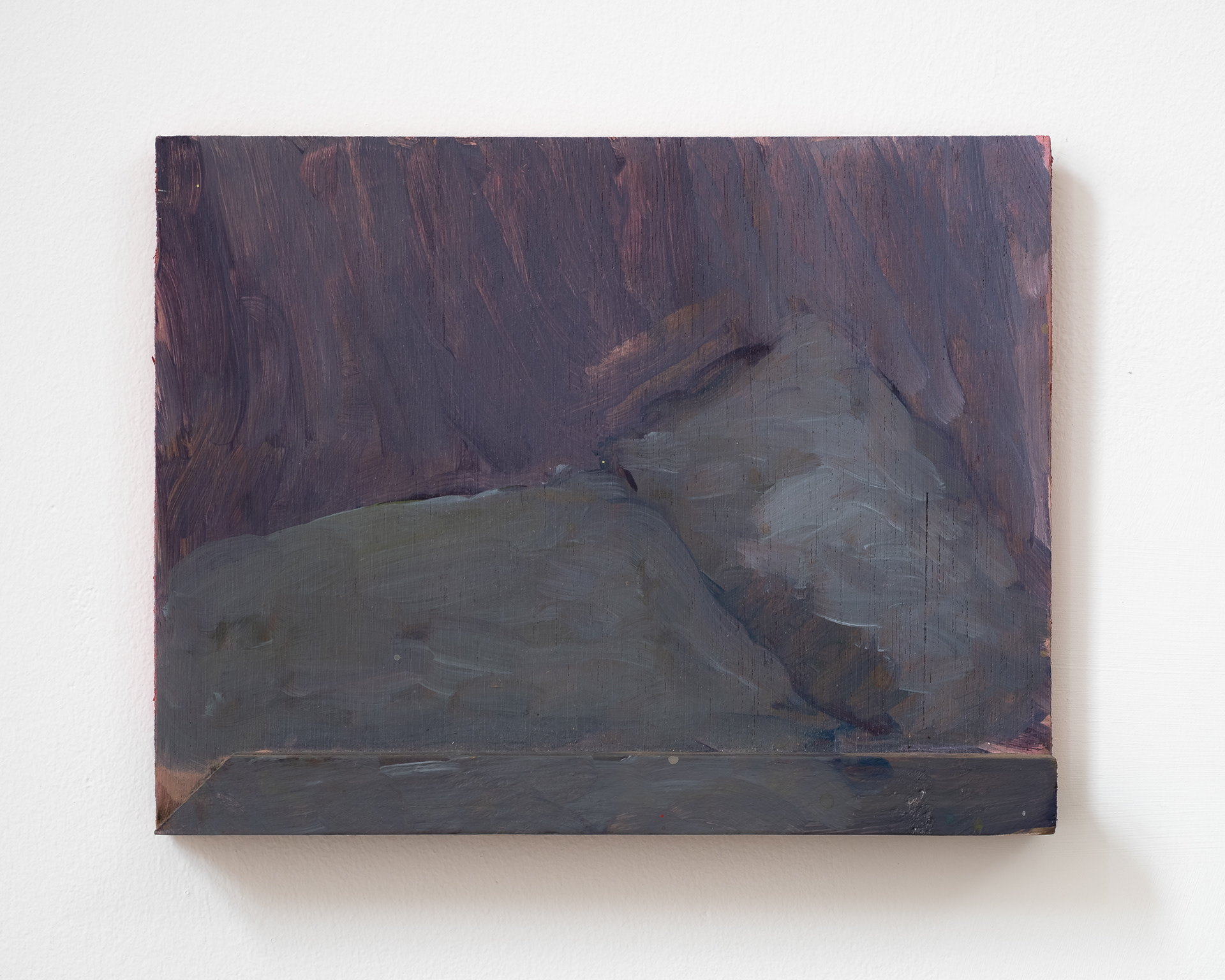 "Your side of the bed", 16.5 x 21 cm, acrylic on plywood, 2023