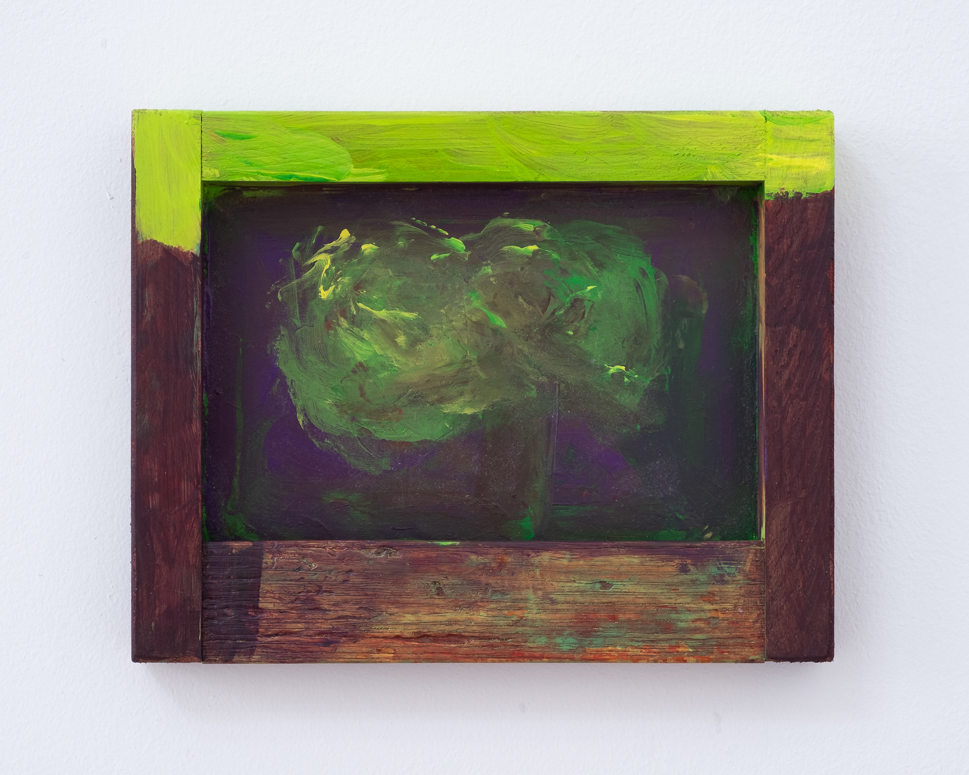 "Green tree", 14 x 18 cm, acrylic on board, 2022