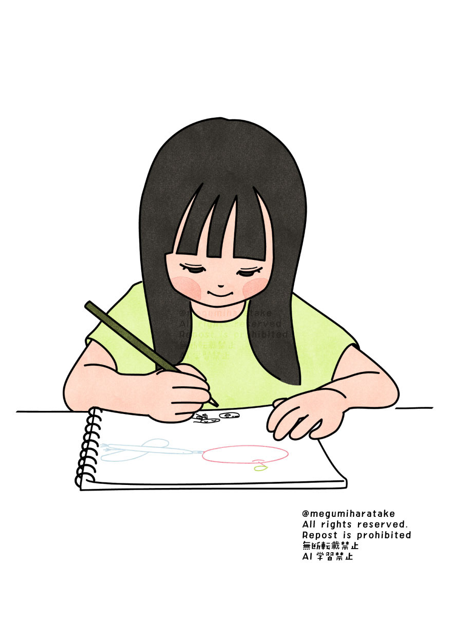楽しそうに絵を描く子ども