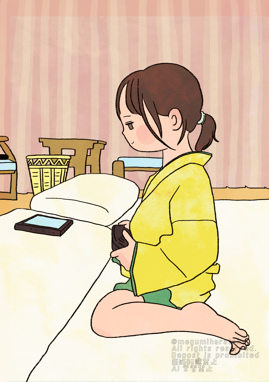 旅先で