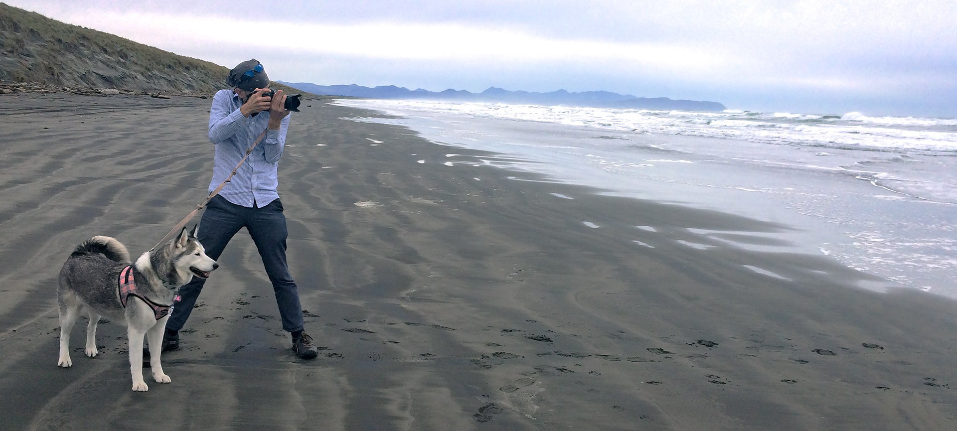 Photographer/Filmmaker J. JOSHUA DILTZ, ALIEN AFTERMINT with his faithful, Husky familiar Sadie.