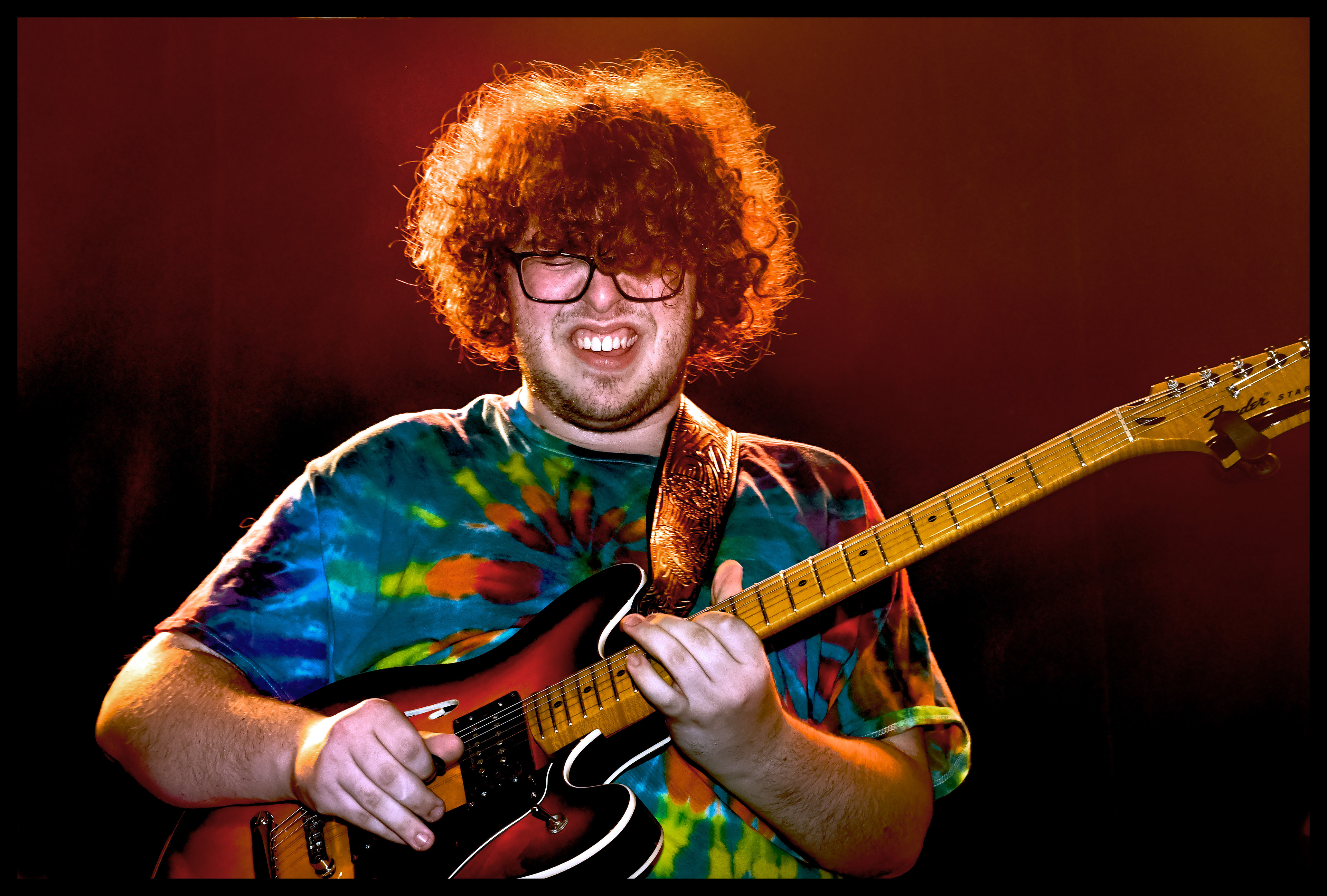 A guitarist goes wild at Mo' Jam Mondays.  Photo J. Joshua Diltz.  