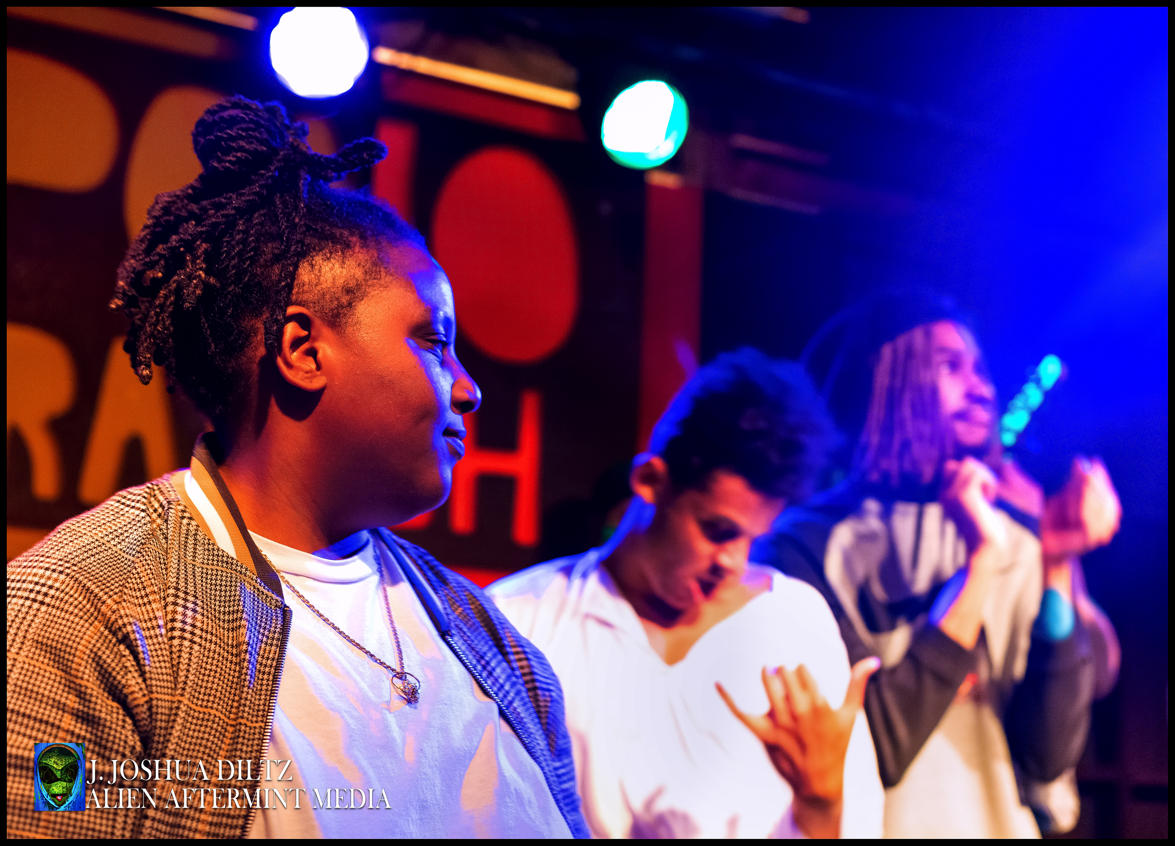 Chamel SImmons Performs alongside Marshall Hugh and the Marshall Law band at the Pono Ranch in Ballard, Washington.  [July 2019] J. Joshua Diltz, Alien Aftermint.