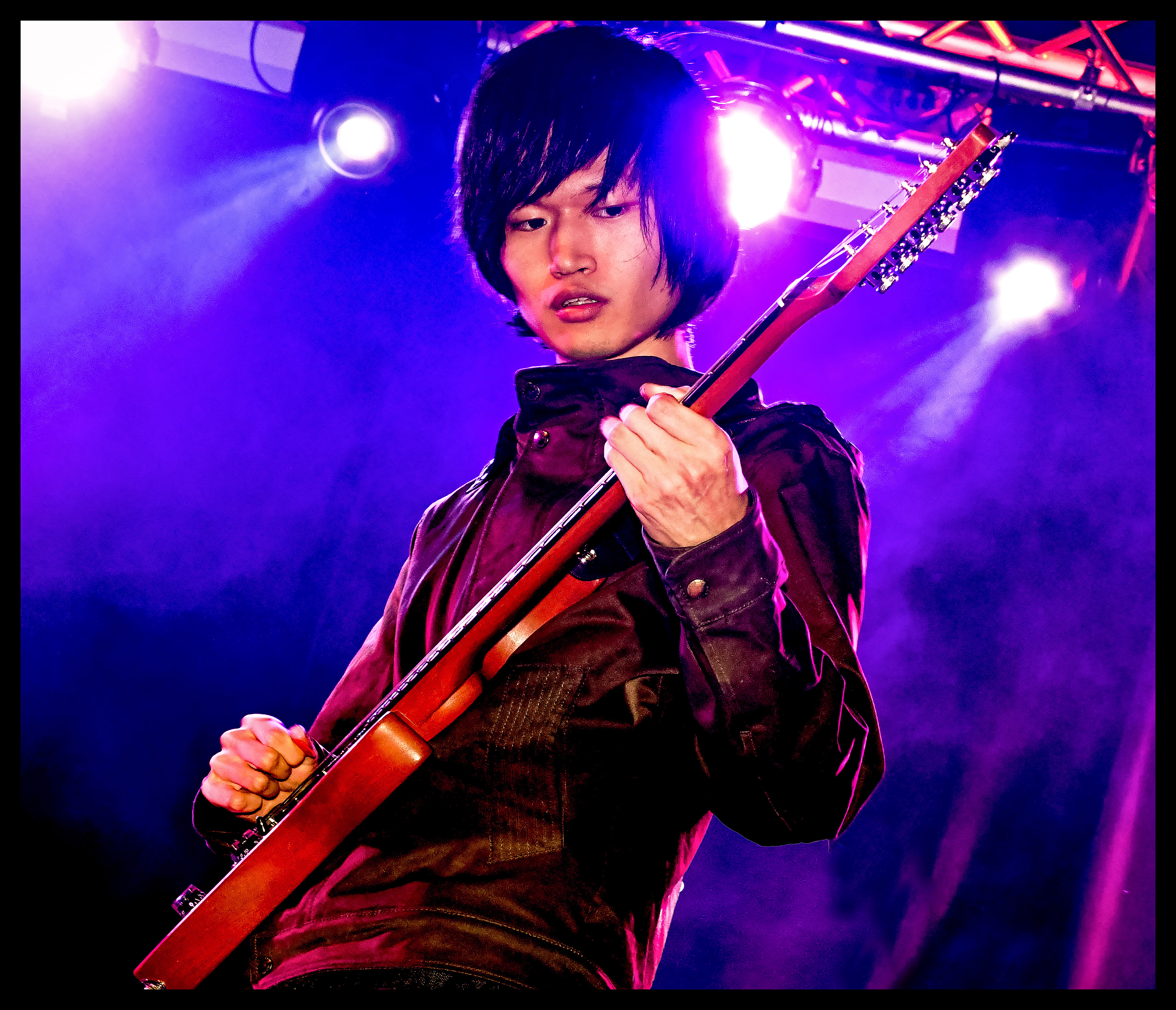 David Lee unleashes his talent on the guitar at the Nectar Lounge in Seattle, Washington.  Photo J. Joshua Diltz.  Alien Aftermint.