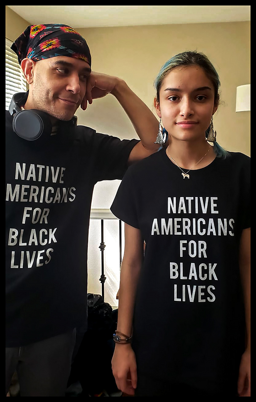 J. Joshua Diltz, Native American FIlmmaker, Photographer with his daughter Jael.  Photo Courtesy S.N. Welch.  Music, Concerts, Events, Portraits..