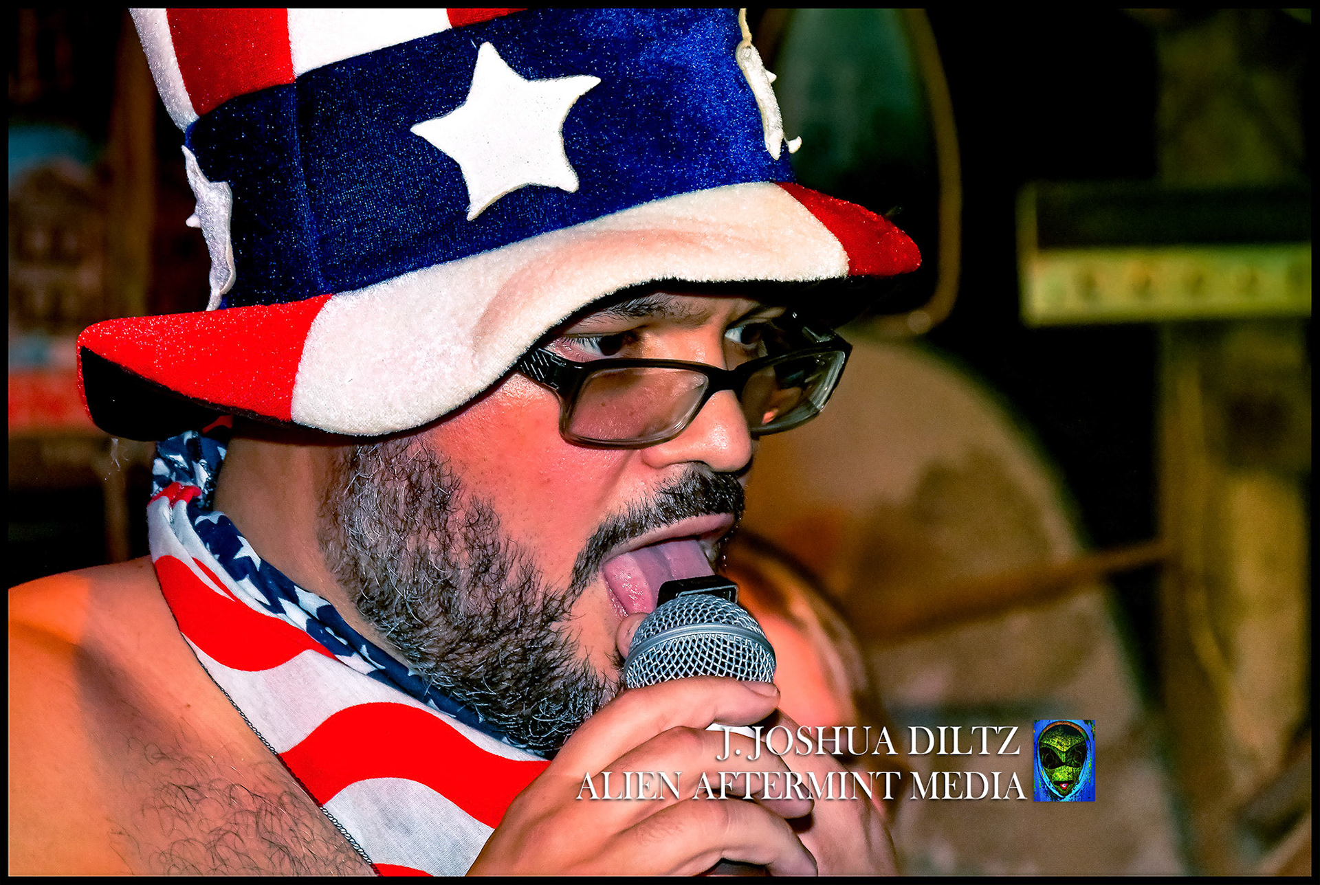 Davin Michael Steadman performs with the Staxx Brothers at Brodie Nation 2018.  [Carnation, Washington  August 2018]  Photo by J. Joshua Diltz