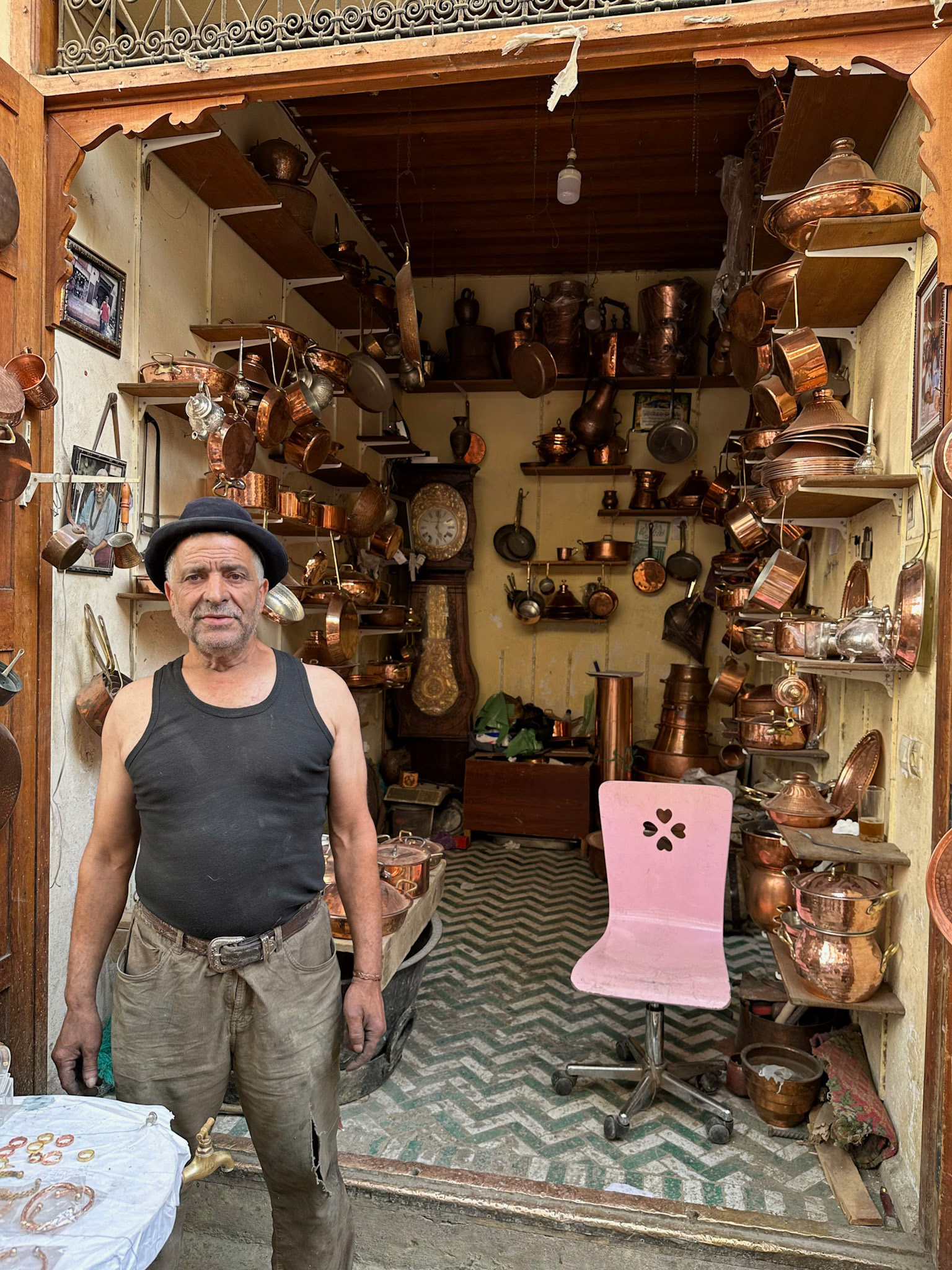 Coppersmith and Shop, Fes Medina
