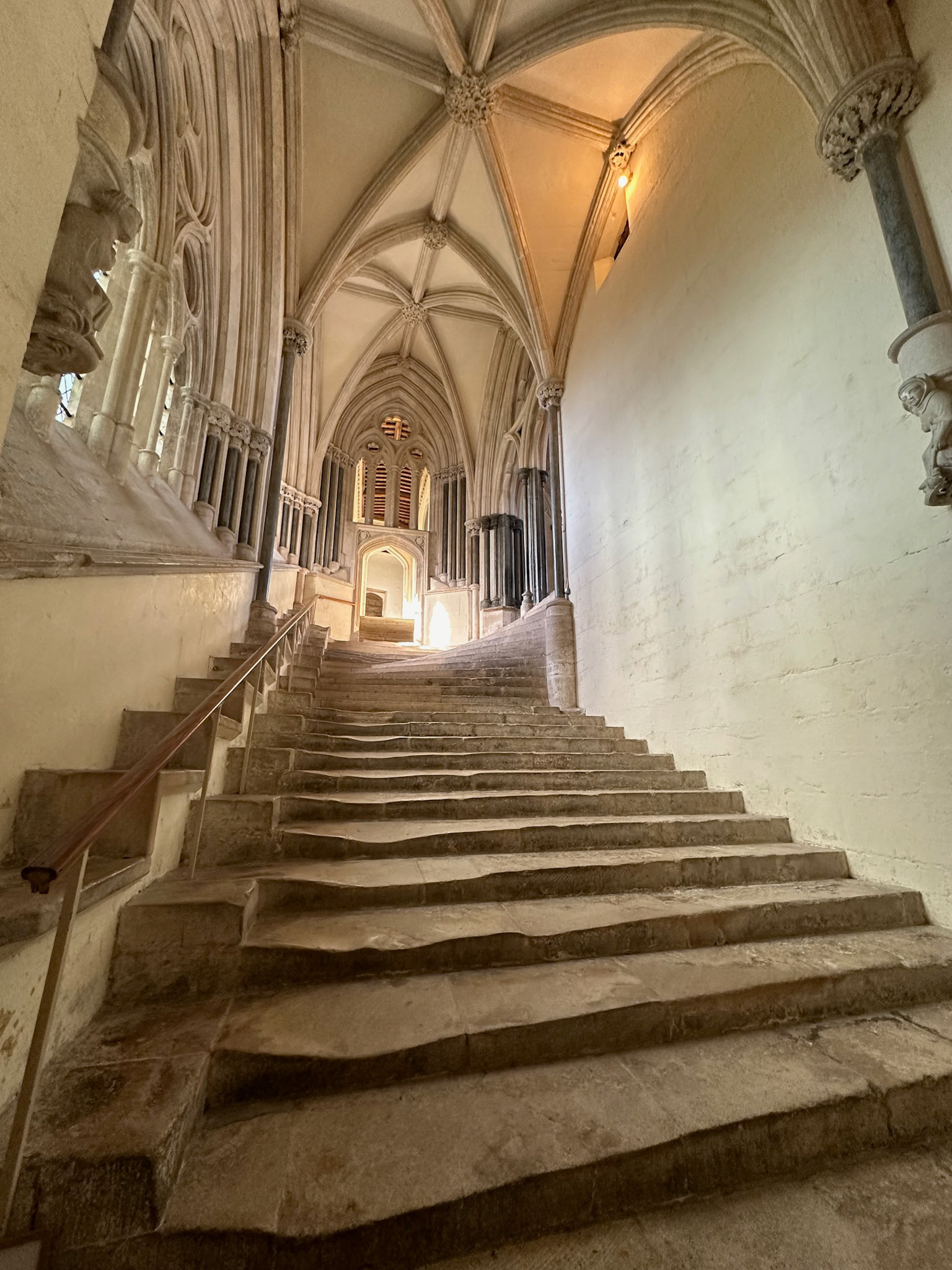 Staircase to Wells Cathedral Chapter House