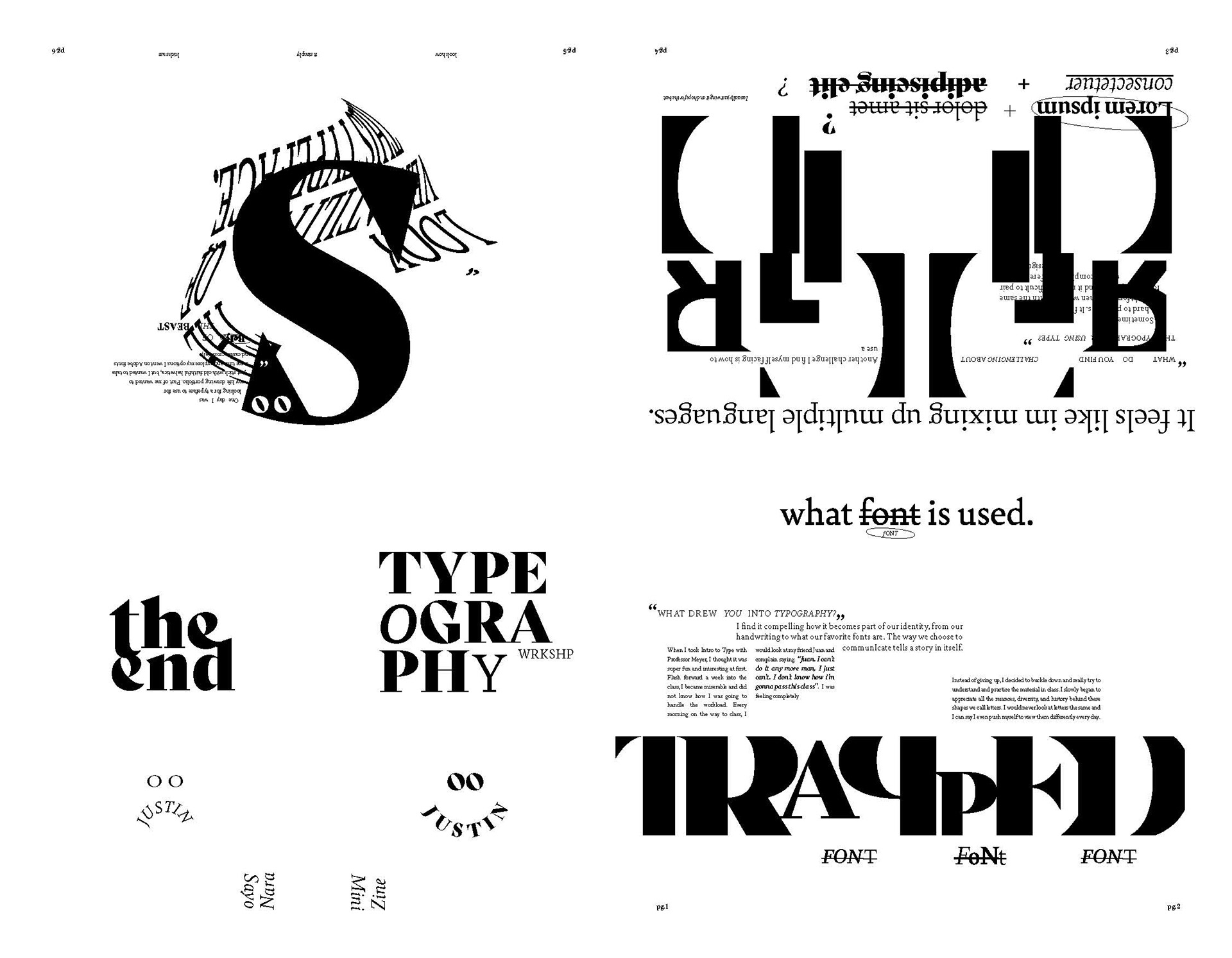 Typography Class Mini Zine