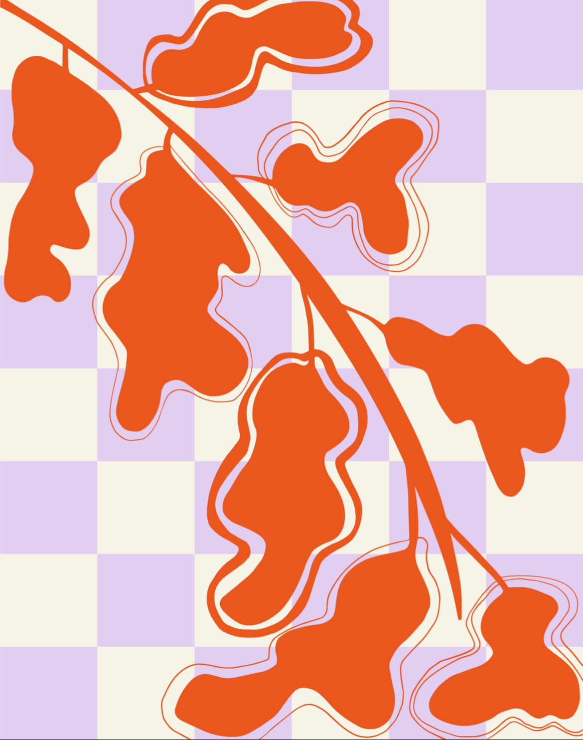 disco plant - purple/orange
