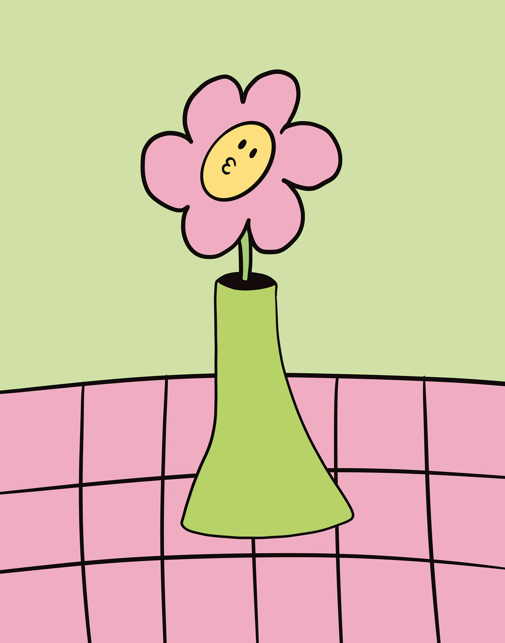 lonely one- pink/green