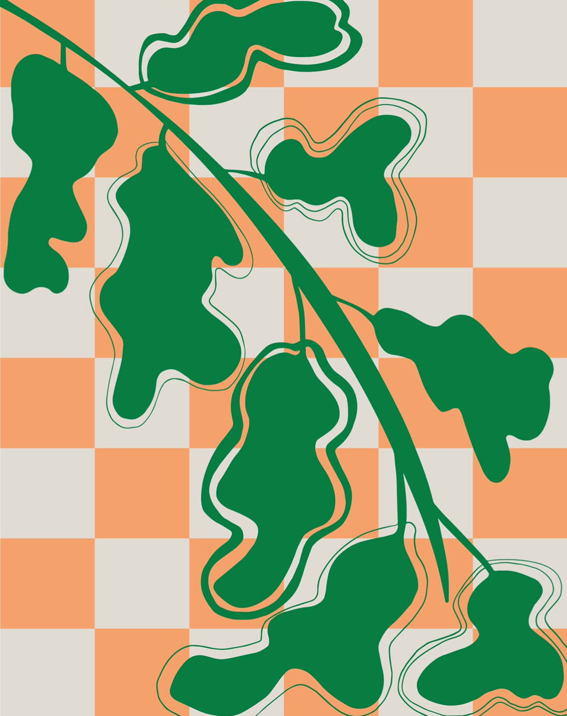 disco plant - green/orange