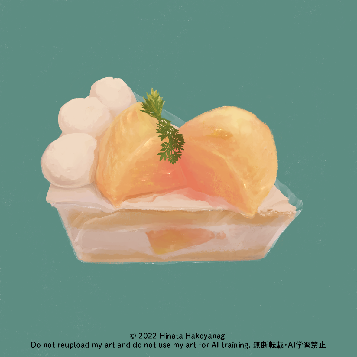 白桃のショートケーキ