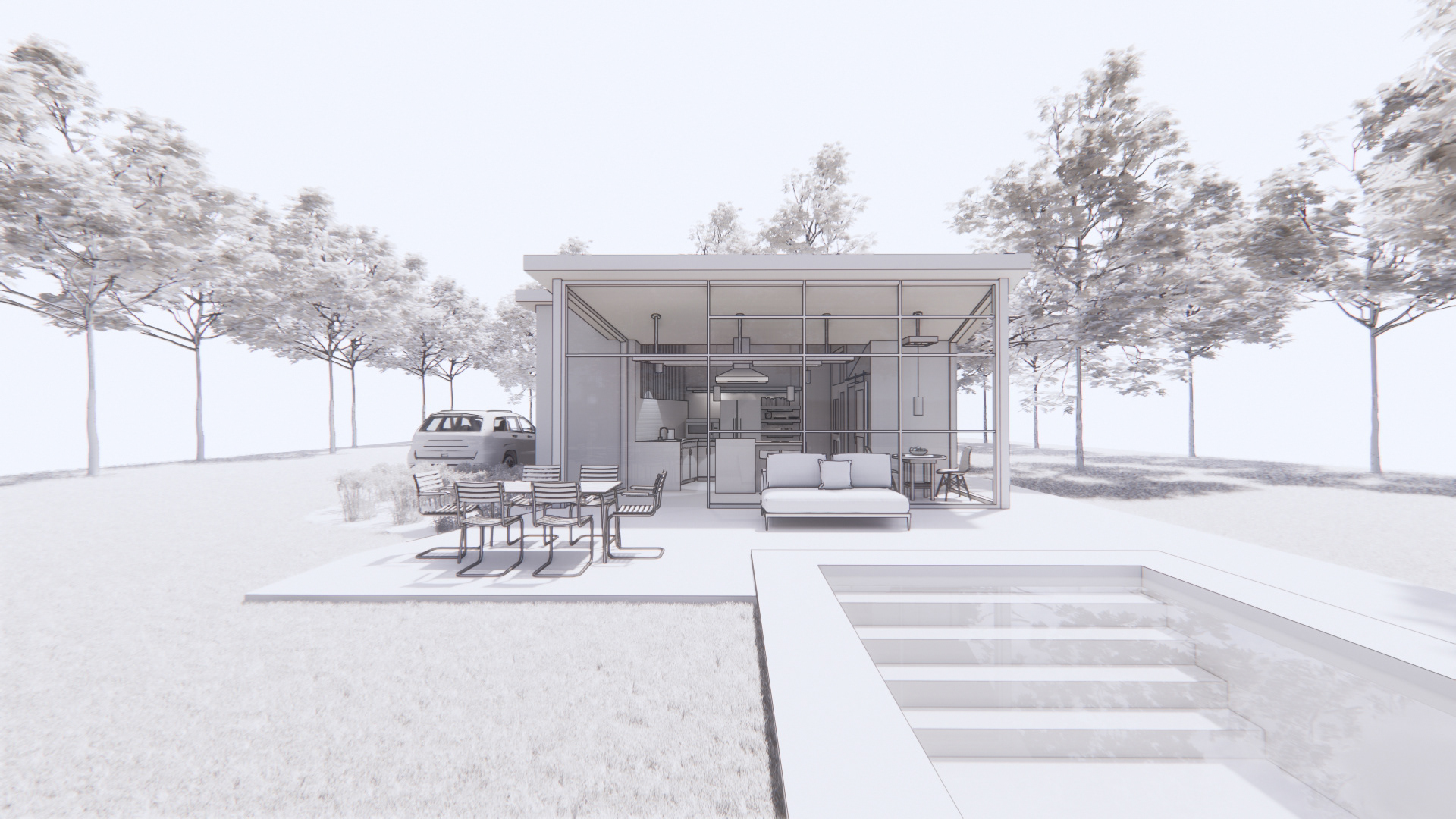 Backyard White Render