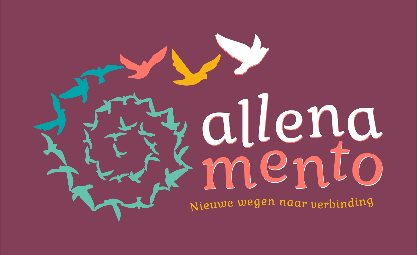 logo on mauve background