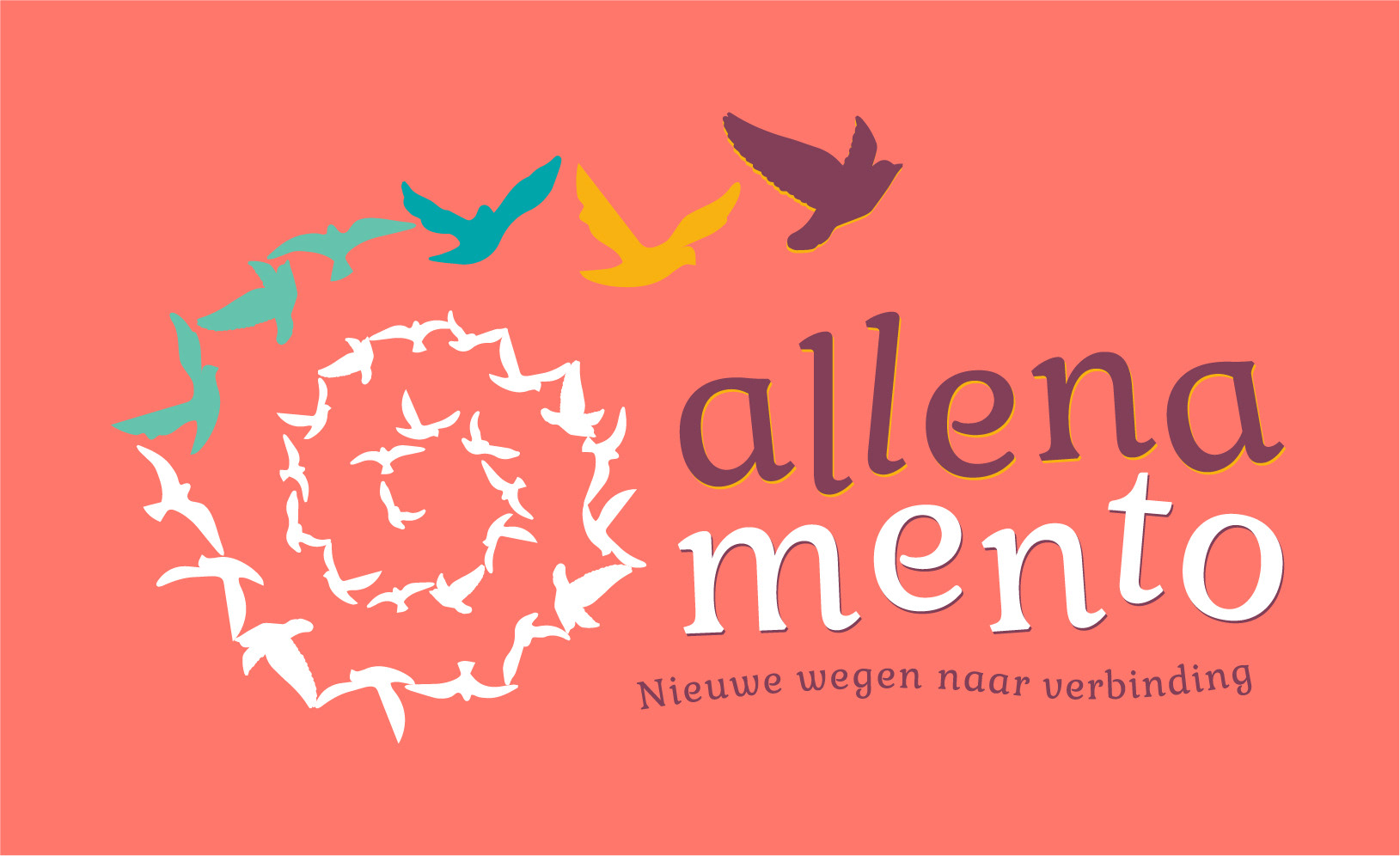 logo on coral background