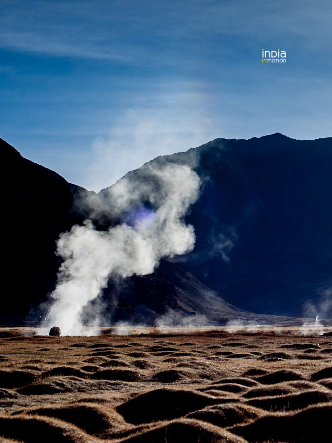 The smouldering hotsprings at Puga Ladakh