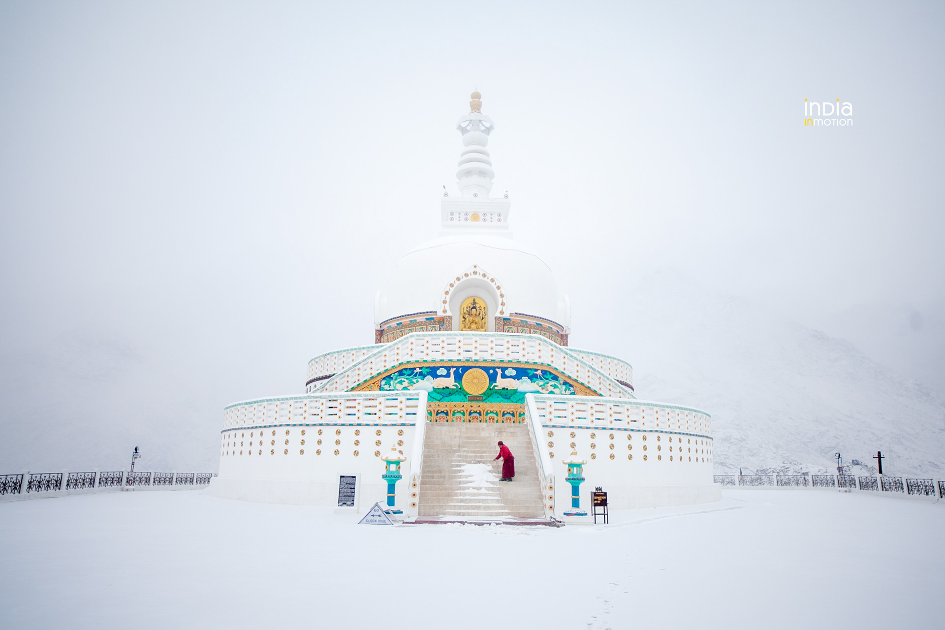 Shanti Stupa in Leh, Ladakh