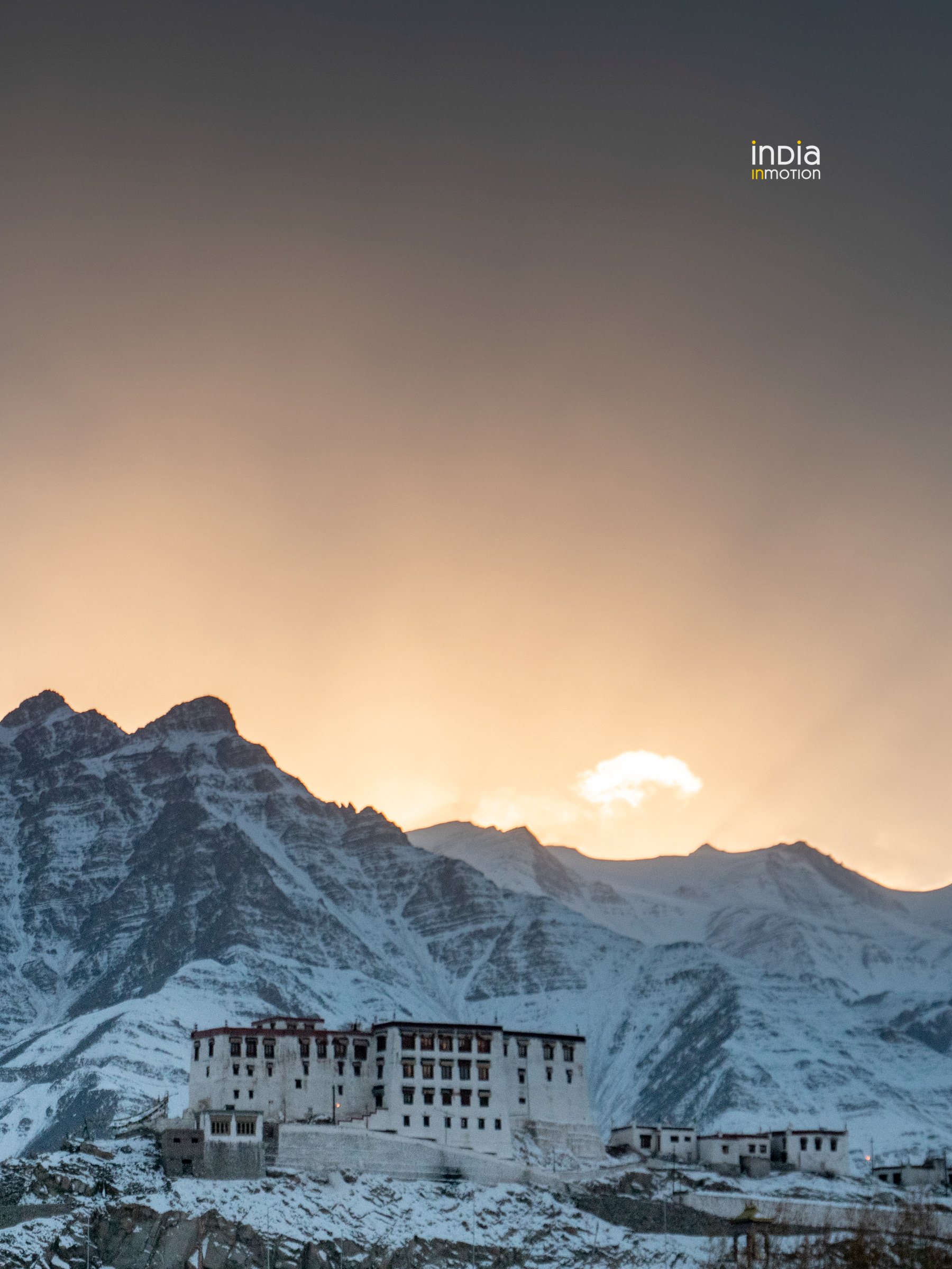 Sunset behind the Stakna Monastery, Ladakh