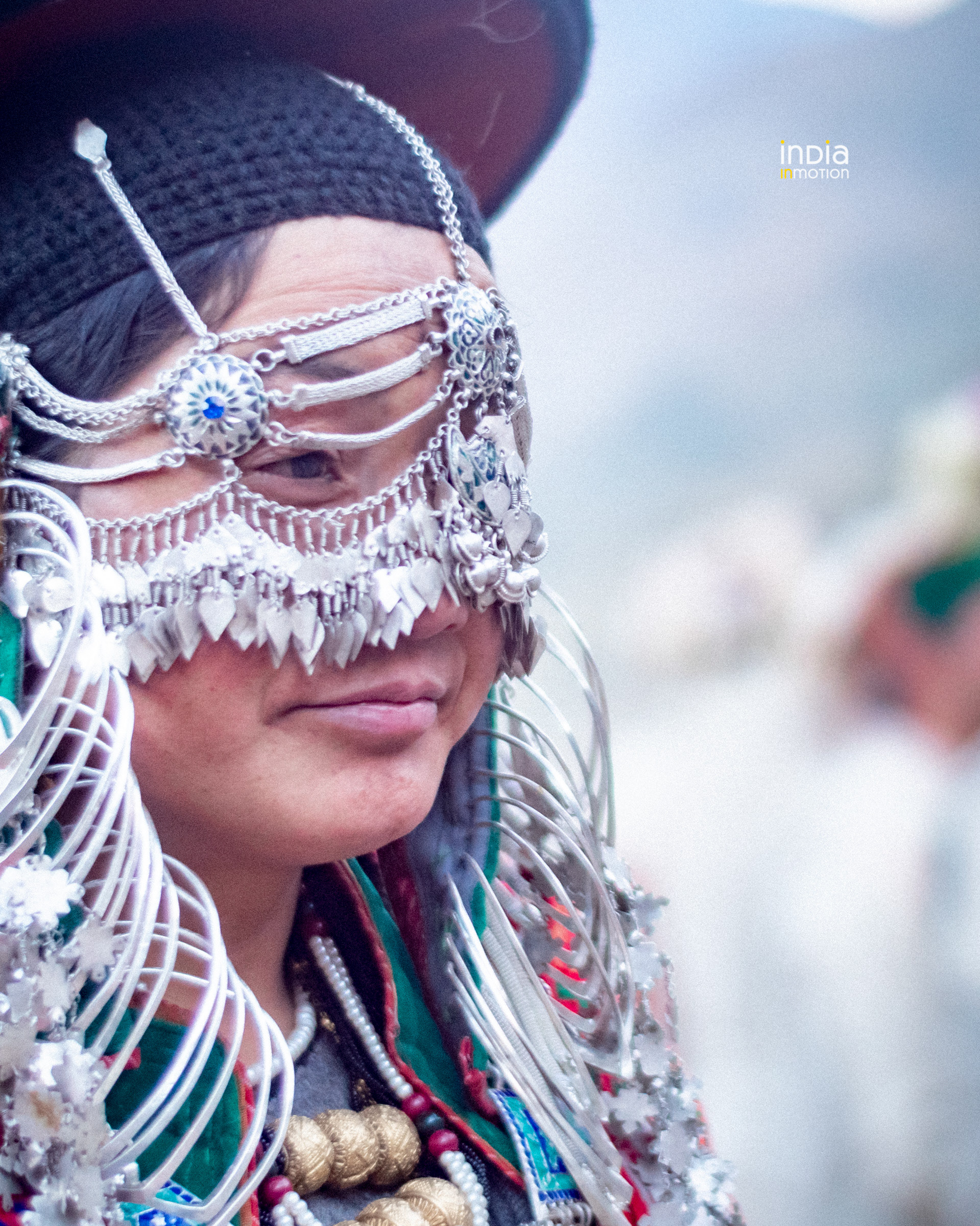 A Kinnaur woman in her bridal dress.