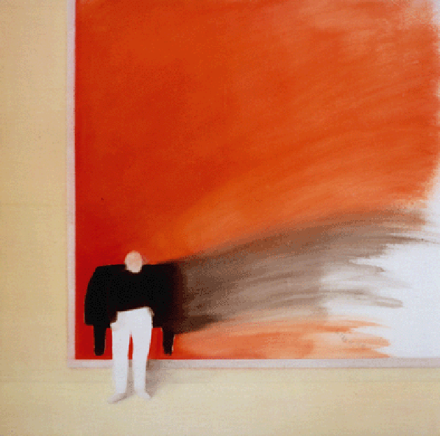 Le piano de Nicolas, huile sur toile 100 cm x 100 cm ©gasarian 1984