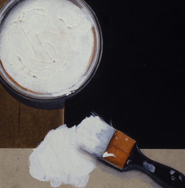 Huile et pastel sur carton,  80x80 cm. Collection privée, 1984