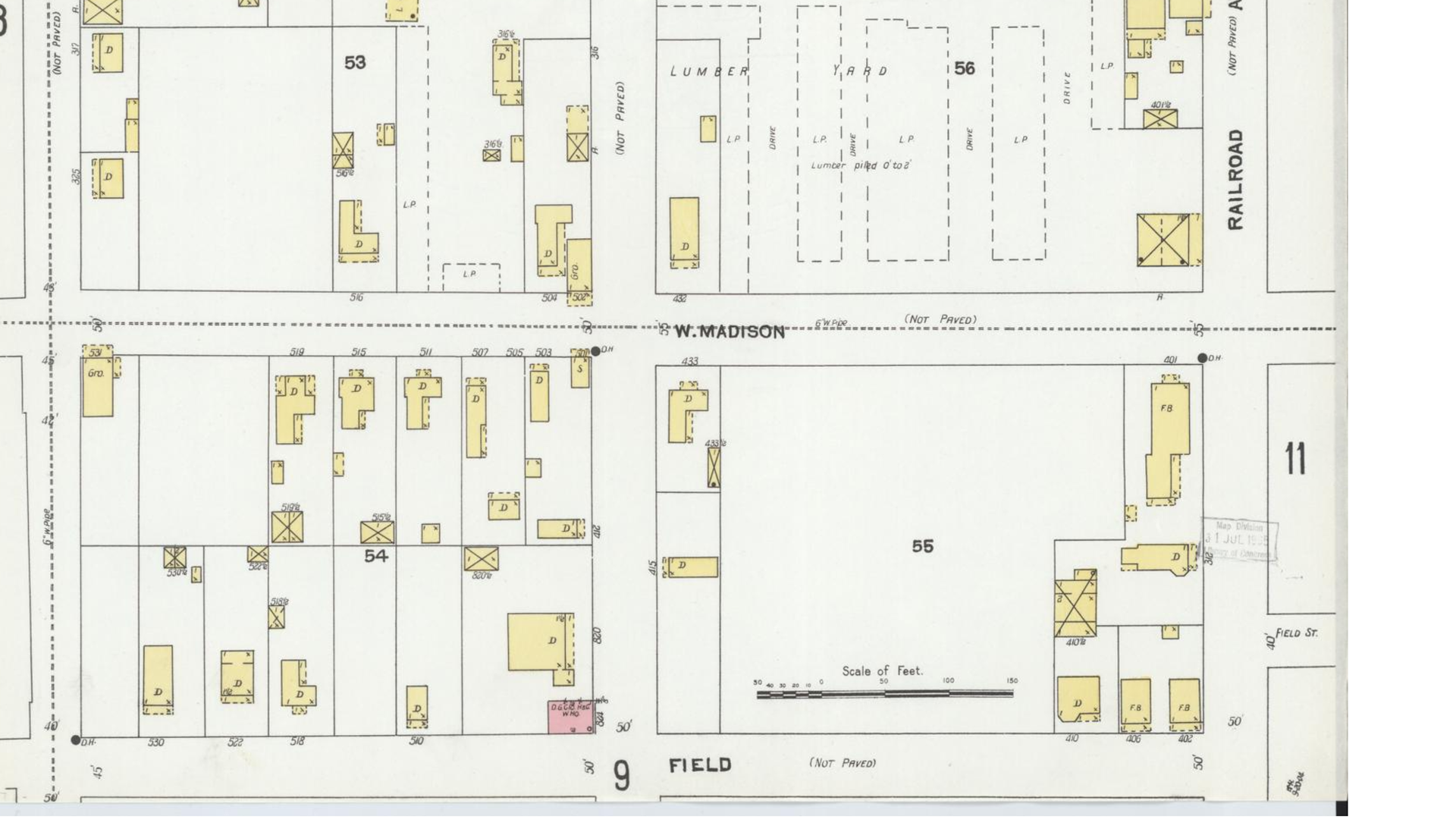 1901 Sanborn Map - 510 Field St