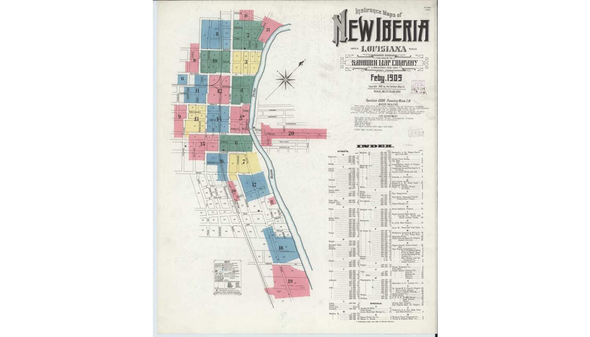 New Iberia Sanborn - 1909