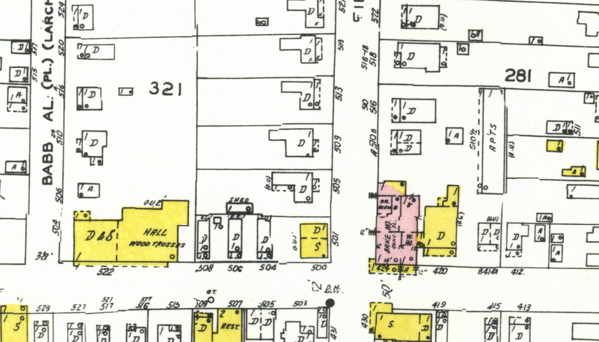 1931 Sanborn Map - Field St.