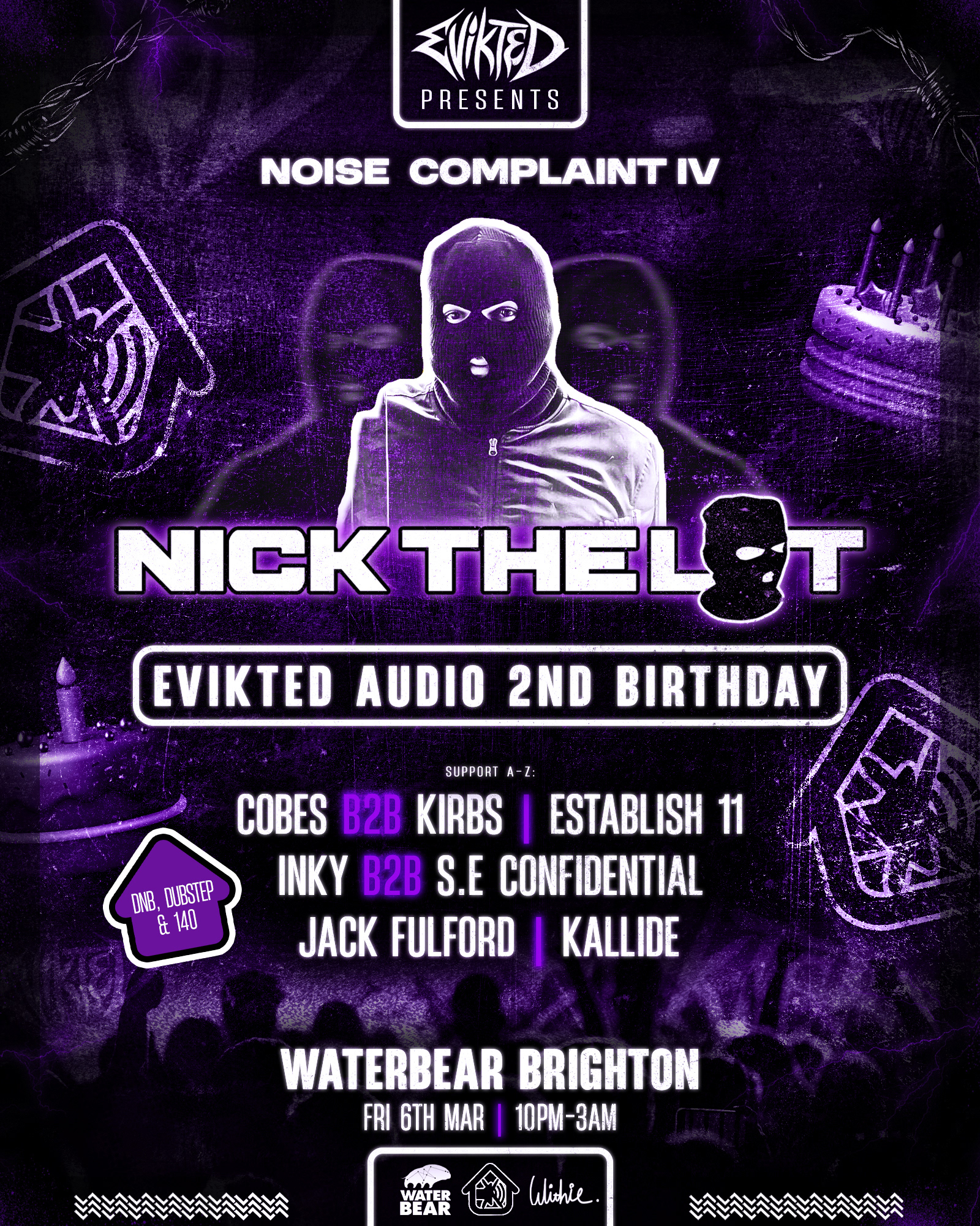 Evikted Audio Presents: Noise Complaint IV (Event Flyer)
