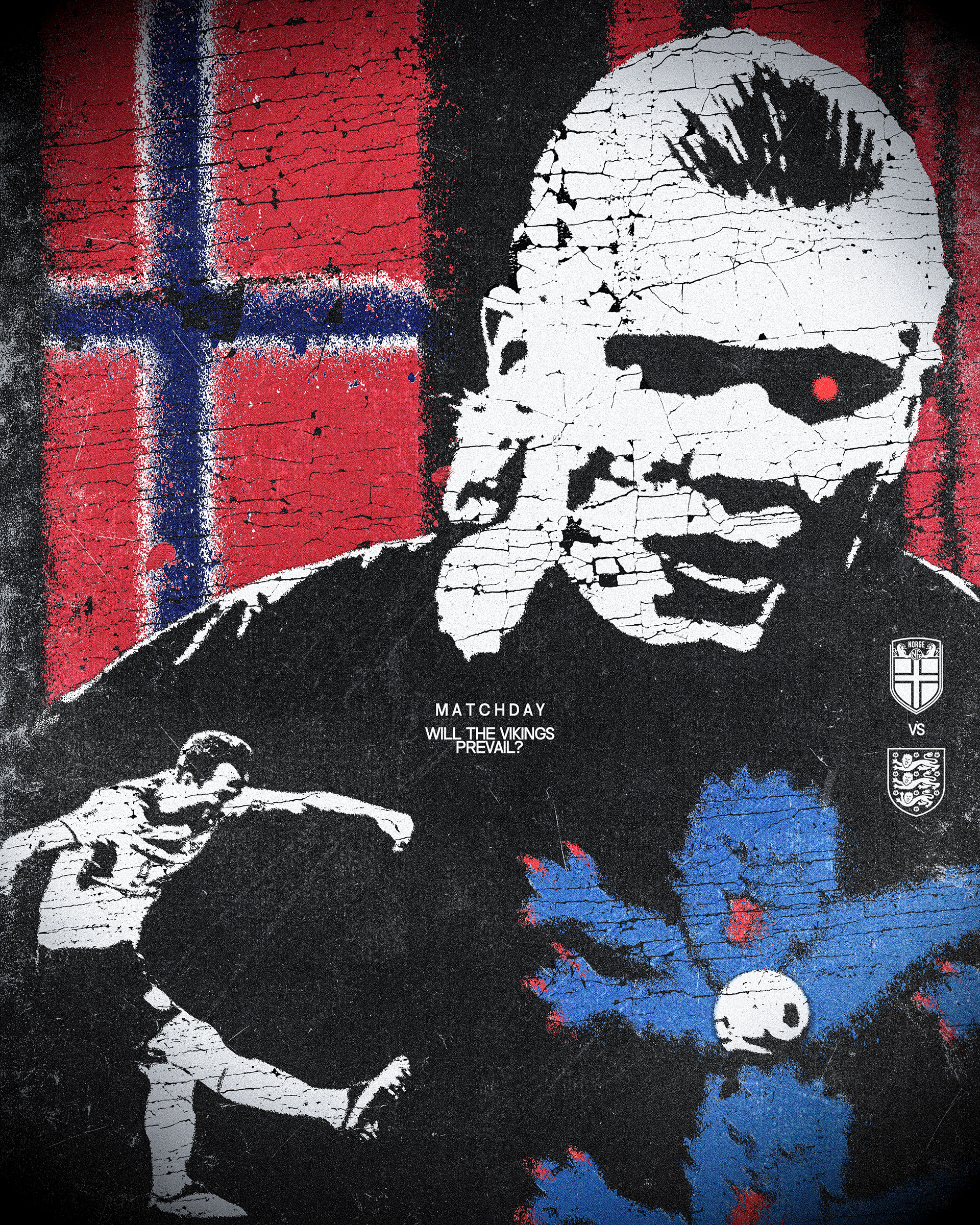 Norway v England Match Day Poster