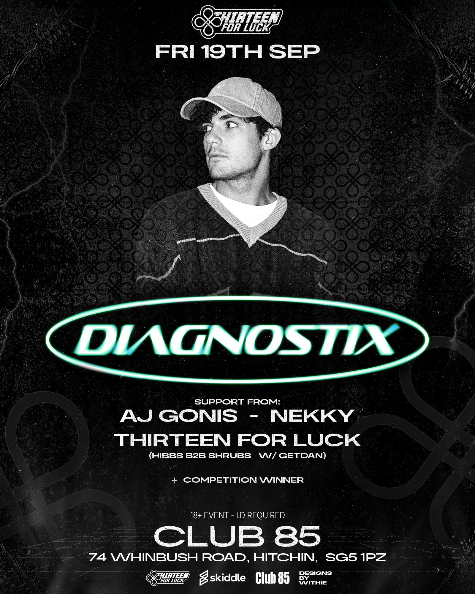 Thirteen For Luck feat. Diagnostix (Event Flyer)