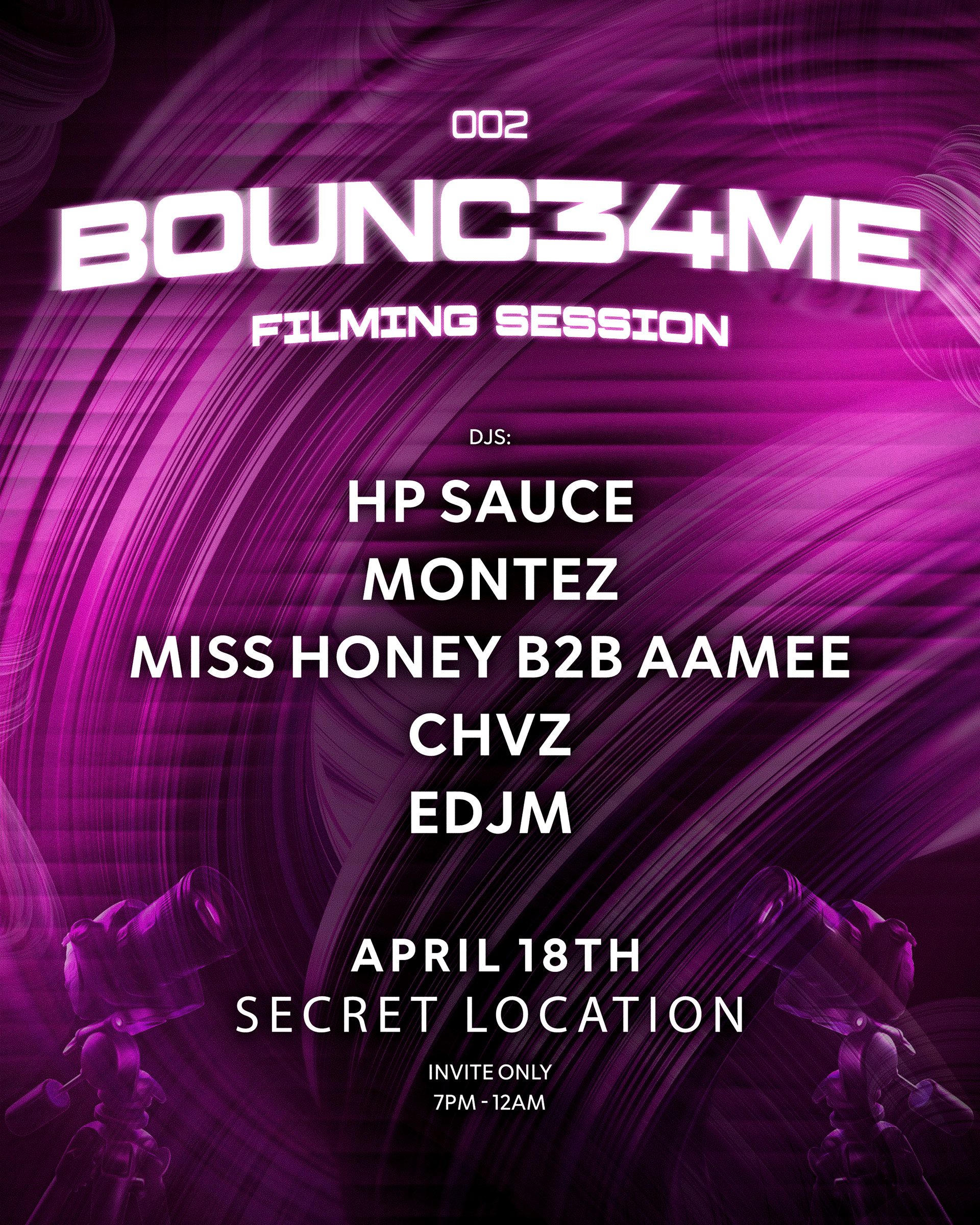 Bounc34me Filming Session 002 - (Event Flyer)
