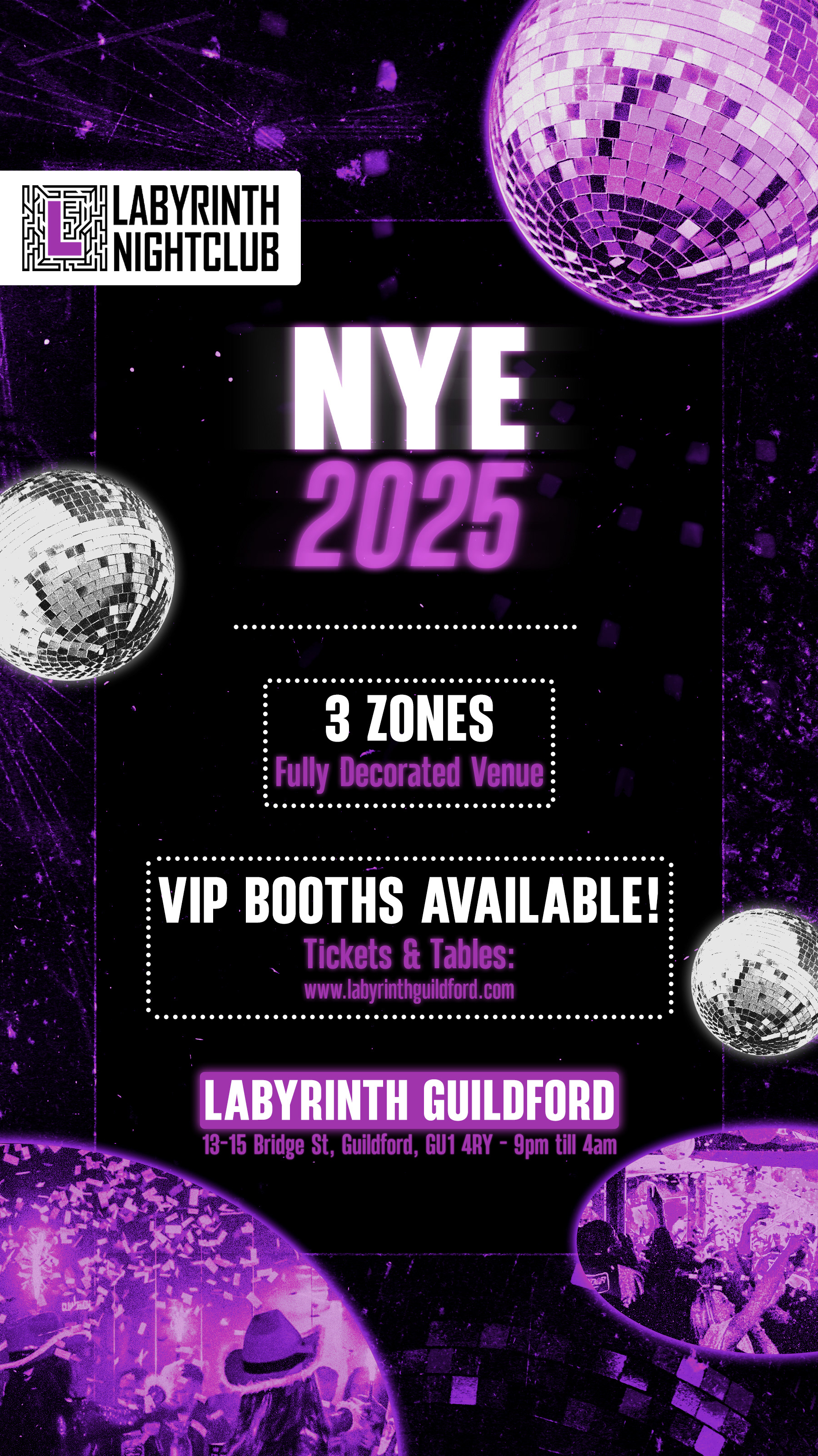 NYE @ Labyrinth Guildford (Story Post)
