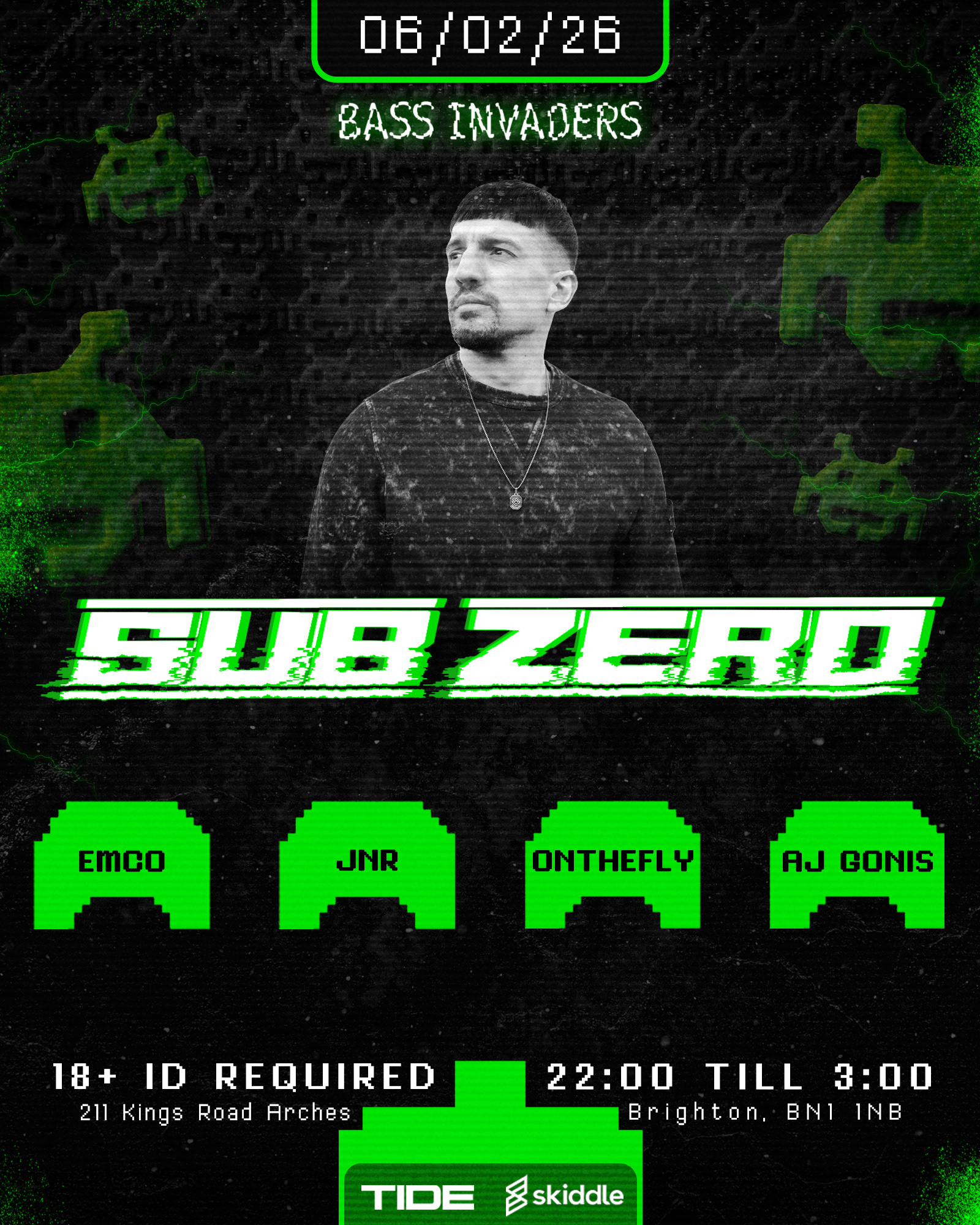 Bass Invaders feat. Sub Zero (Event Flyer)