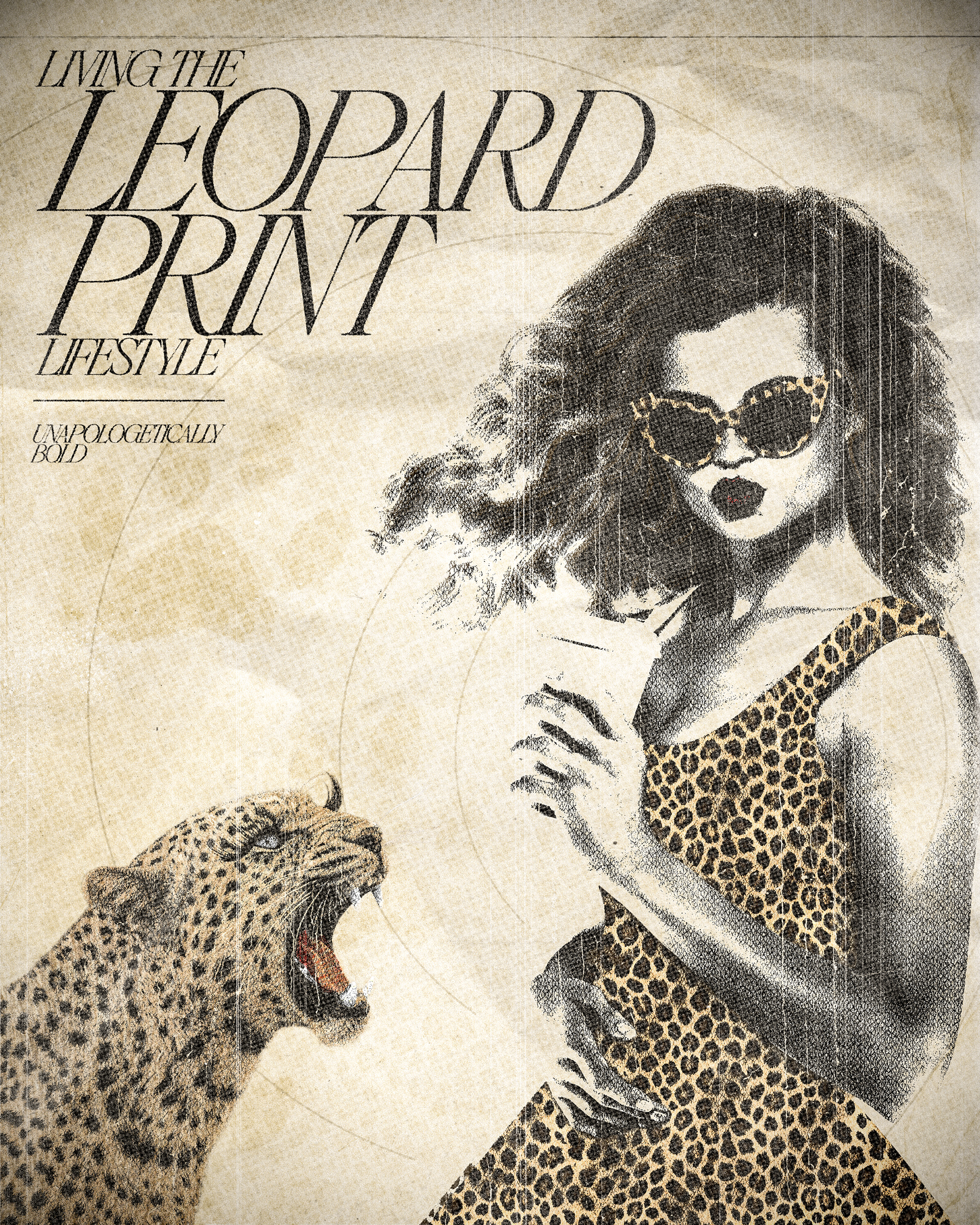 Leopard Print Themed Poster