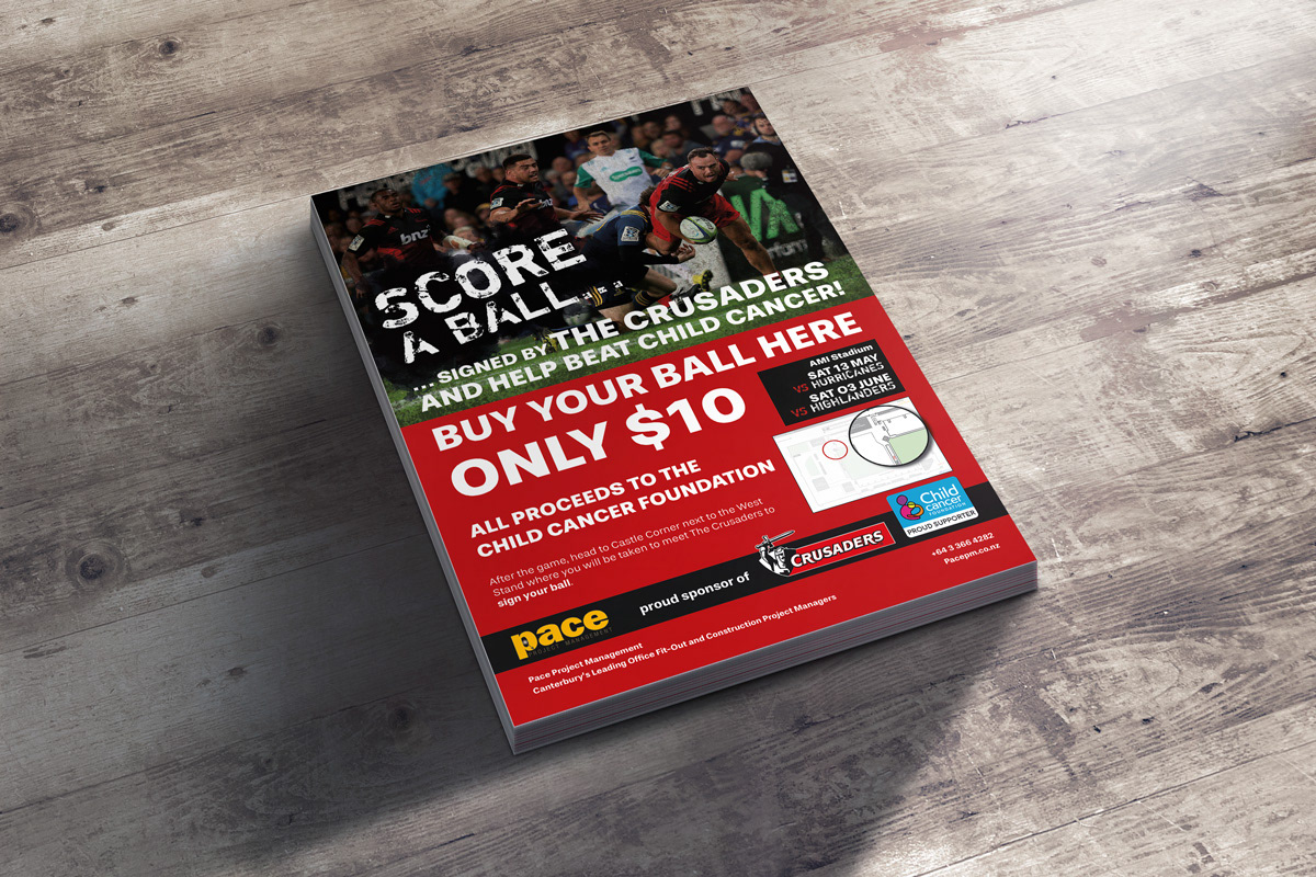 PACE PM Competition Flyer for the Canterbury Crusaders