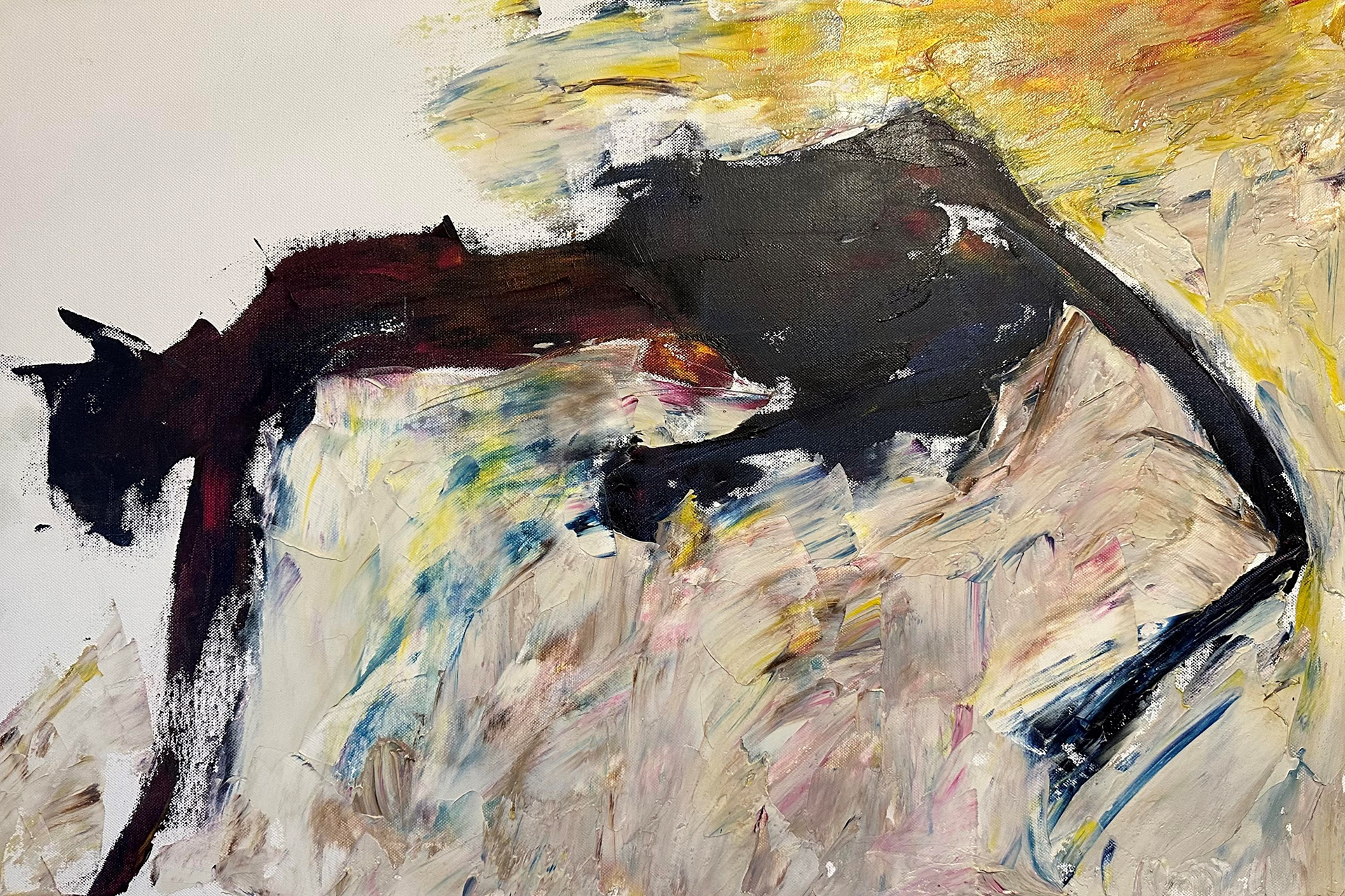 Til sölu hér/For sale here: https://apolloart.is/collections/anna-olafsdottir-bjornsson/products/villikottur