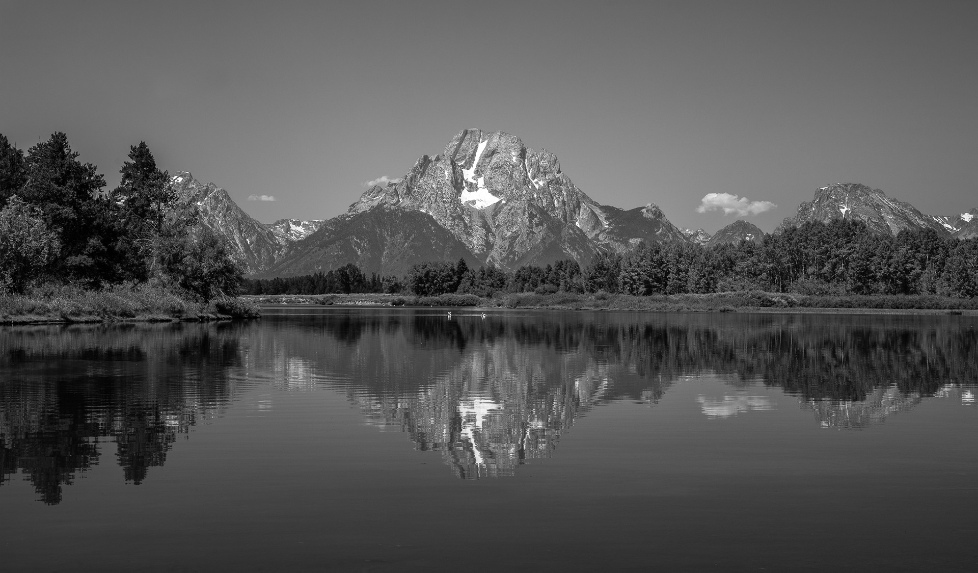 Oxbow Reflections in B&W