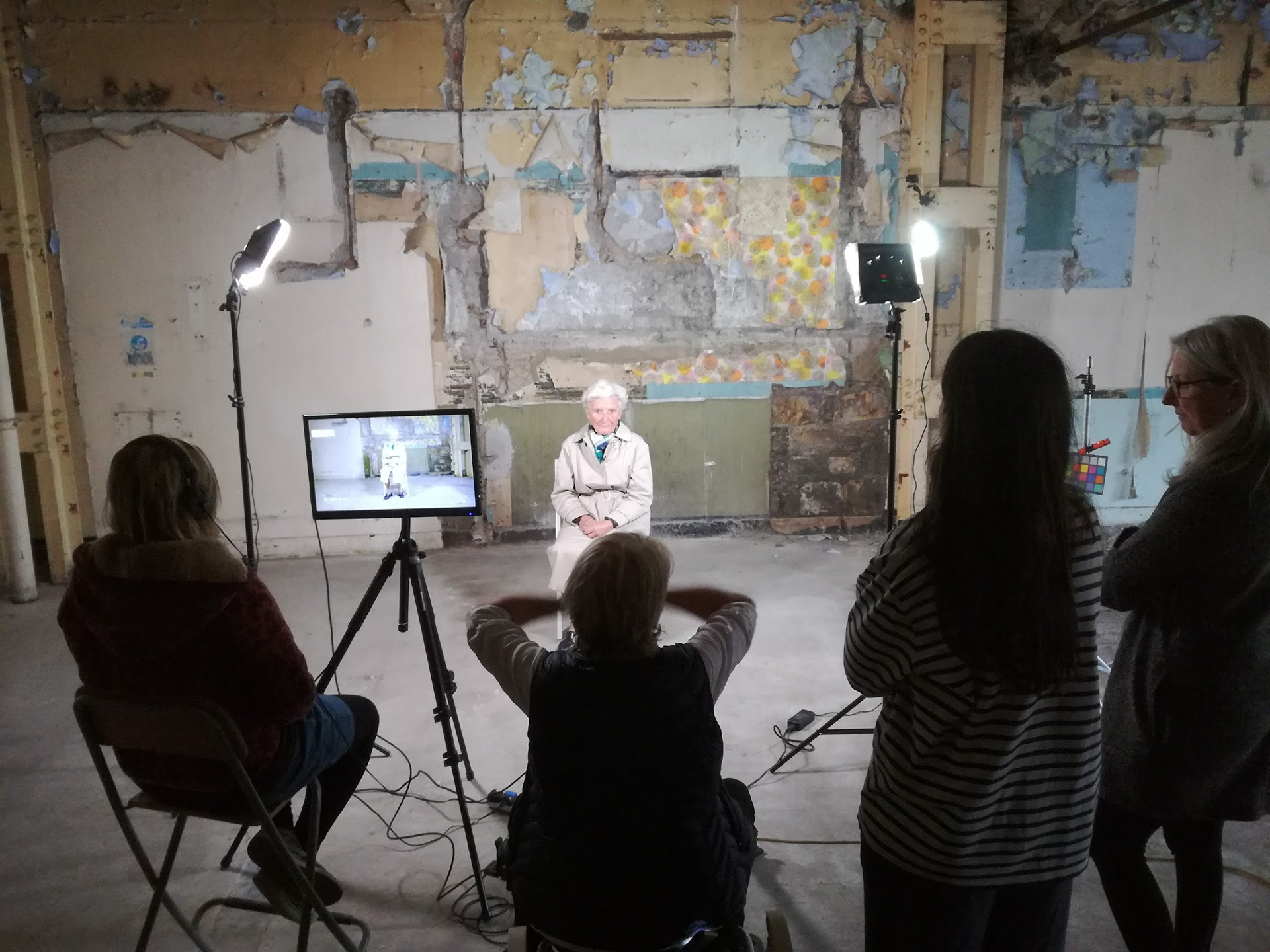 Interviewing former mill workers