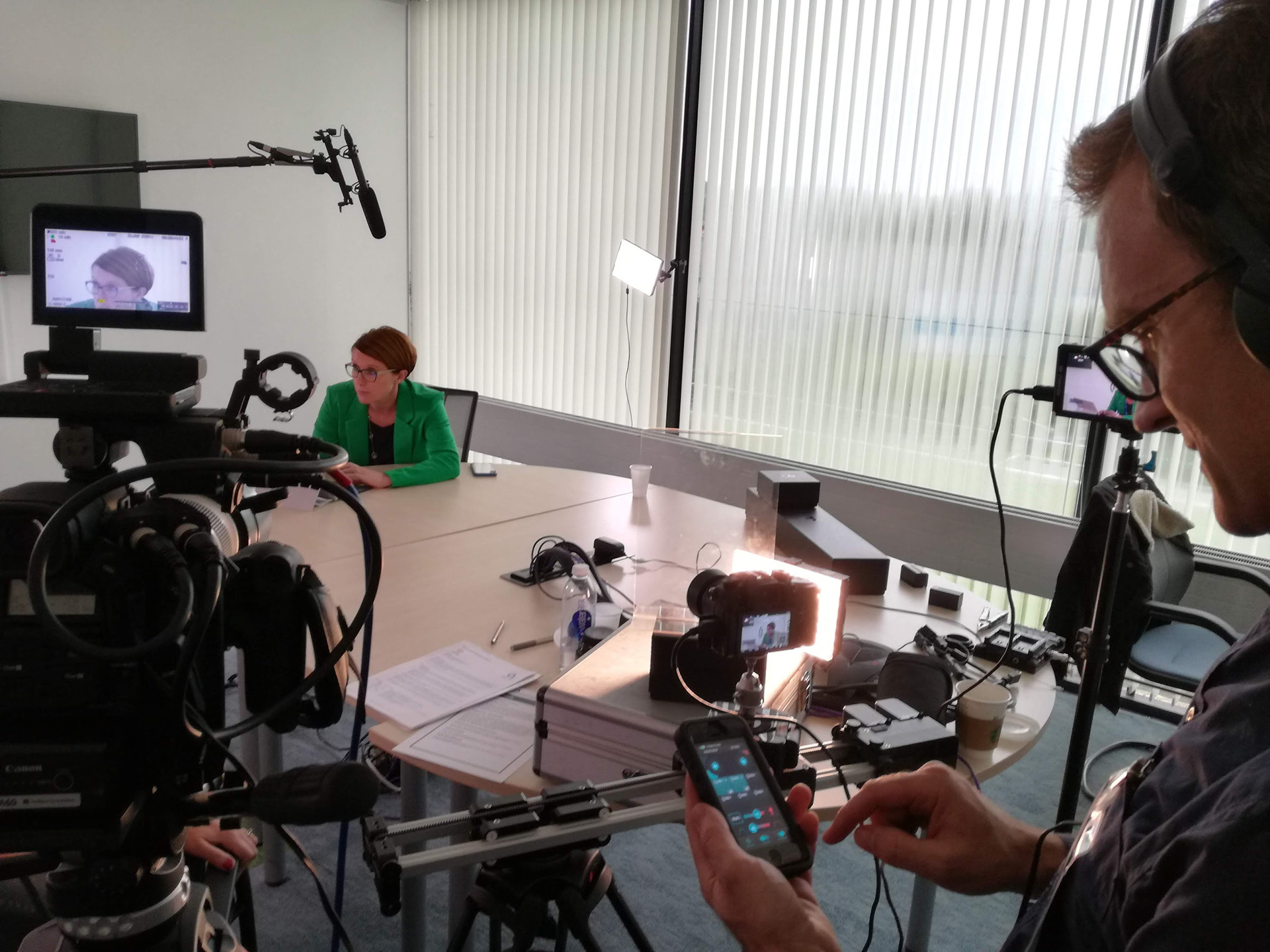 Corporate shoot in an office