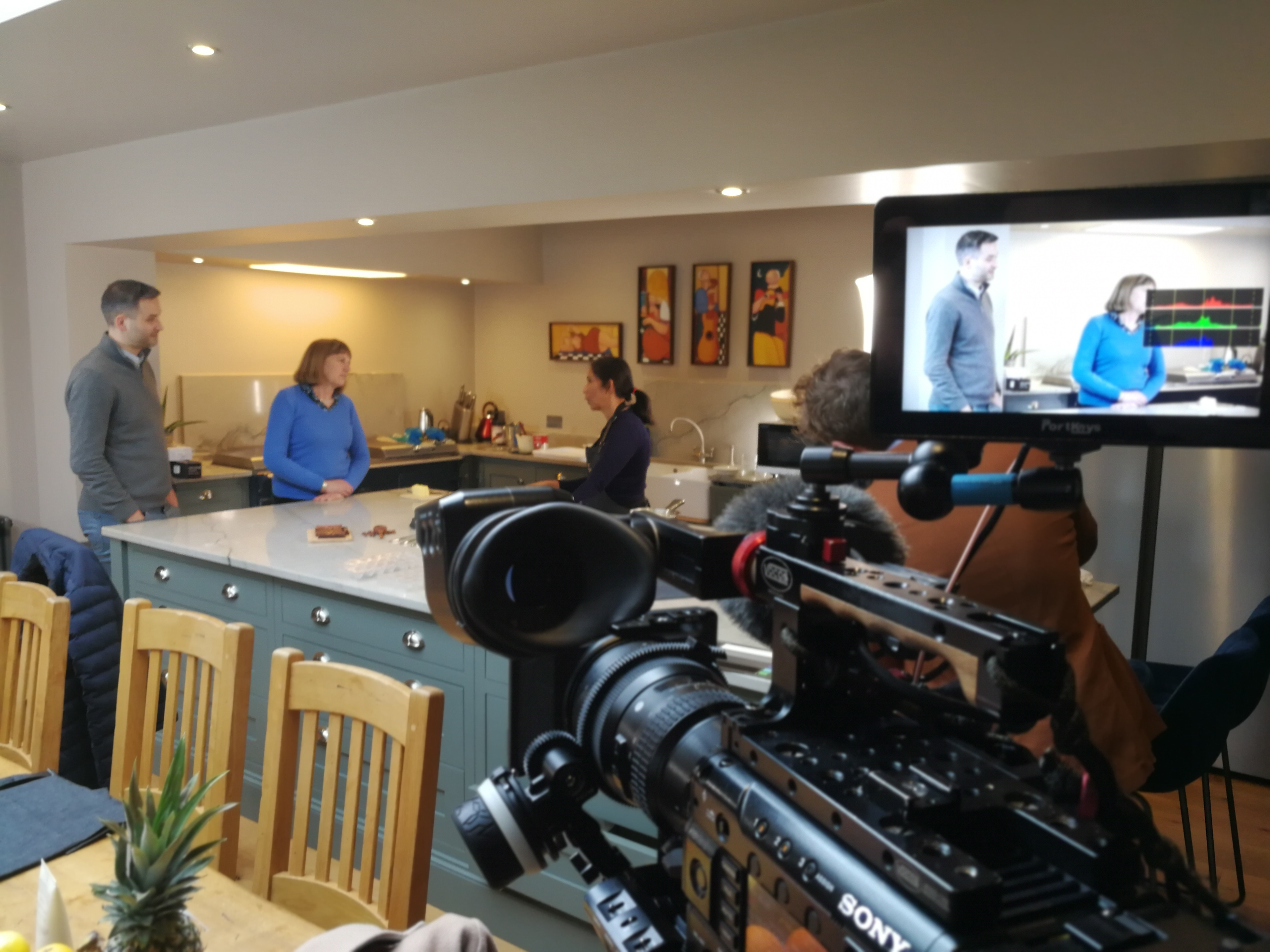 Corporate shoot in a very nice kitchen