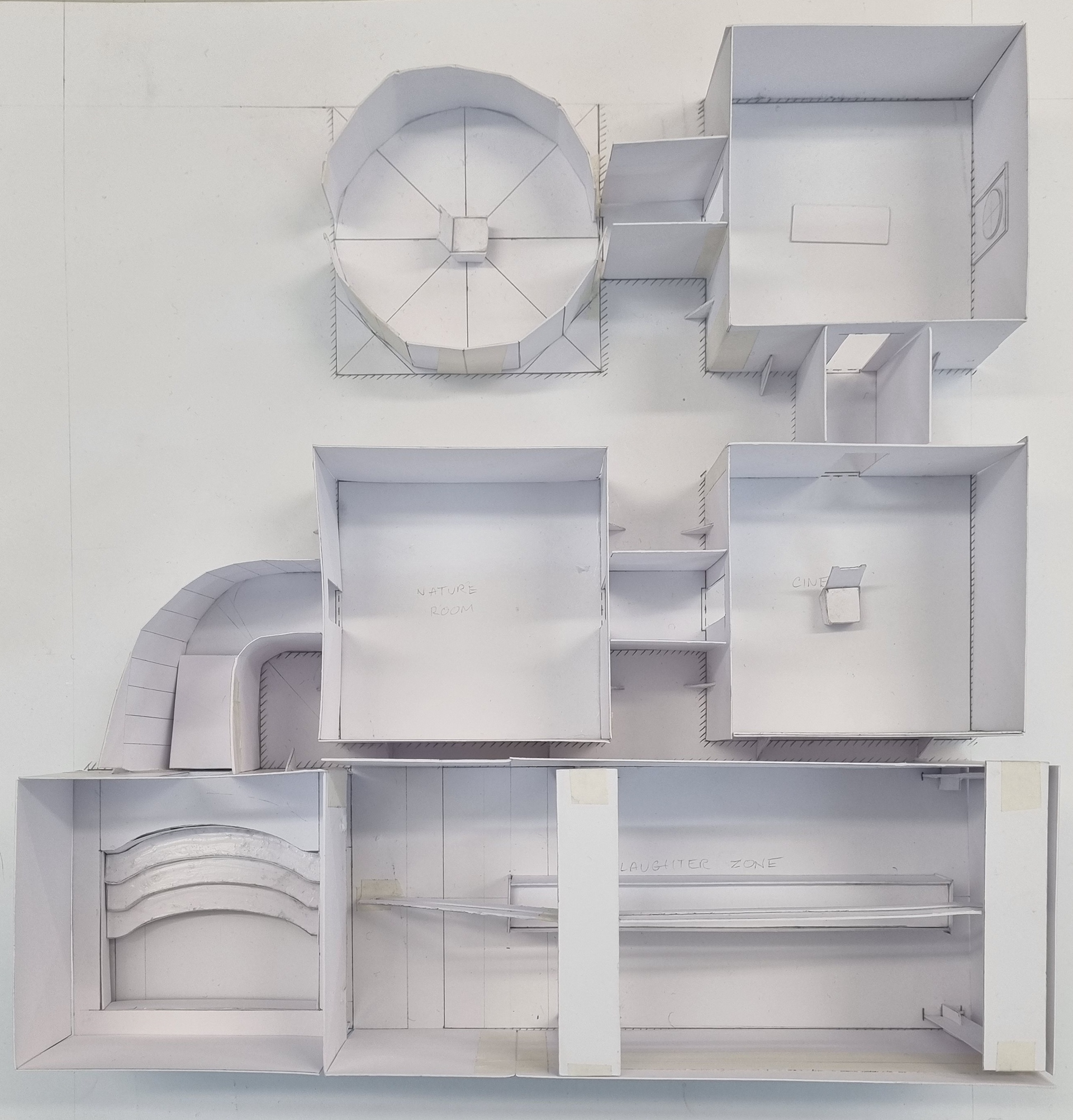 Bird's eye view of whole model