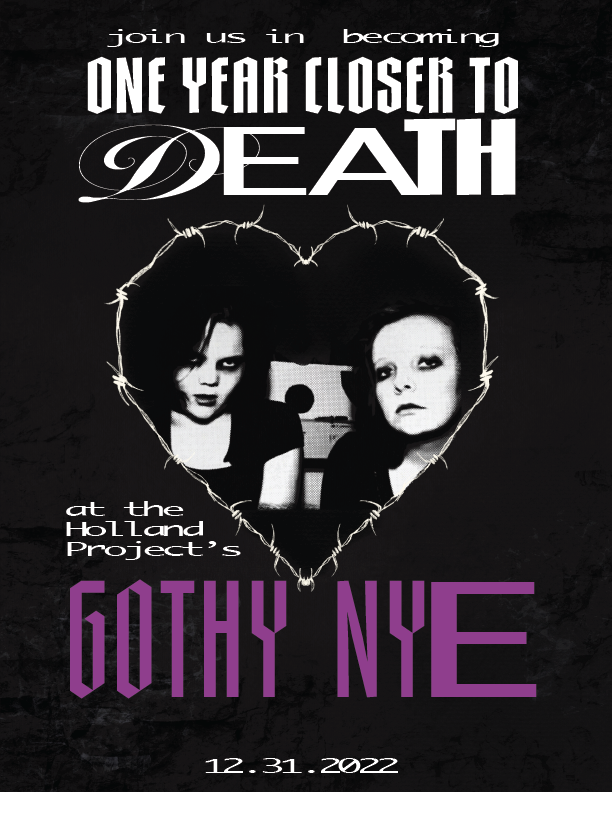 This show flier was made using hand-drawn techniques for the barbed wire, following collage and text editing in Photoshop.